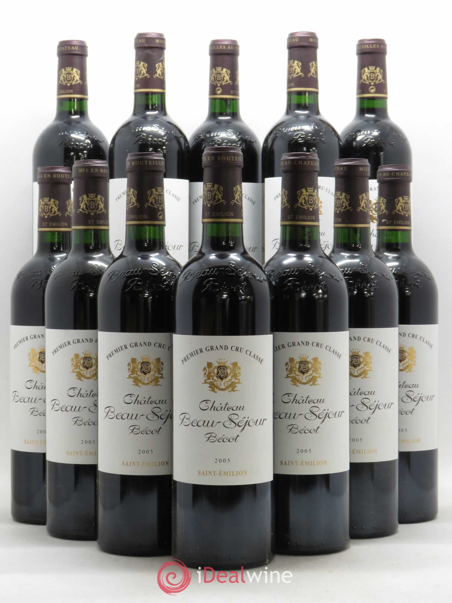 Château Beau-Séjour Bécot 1er Grand Cru Classé B 2005 - Lot de 12 bouteilles - 0