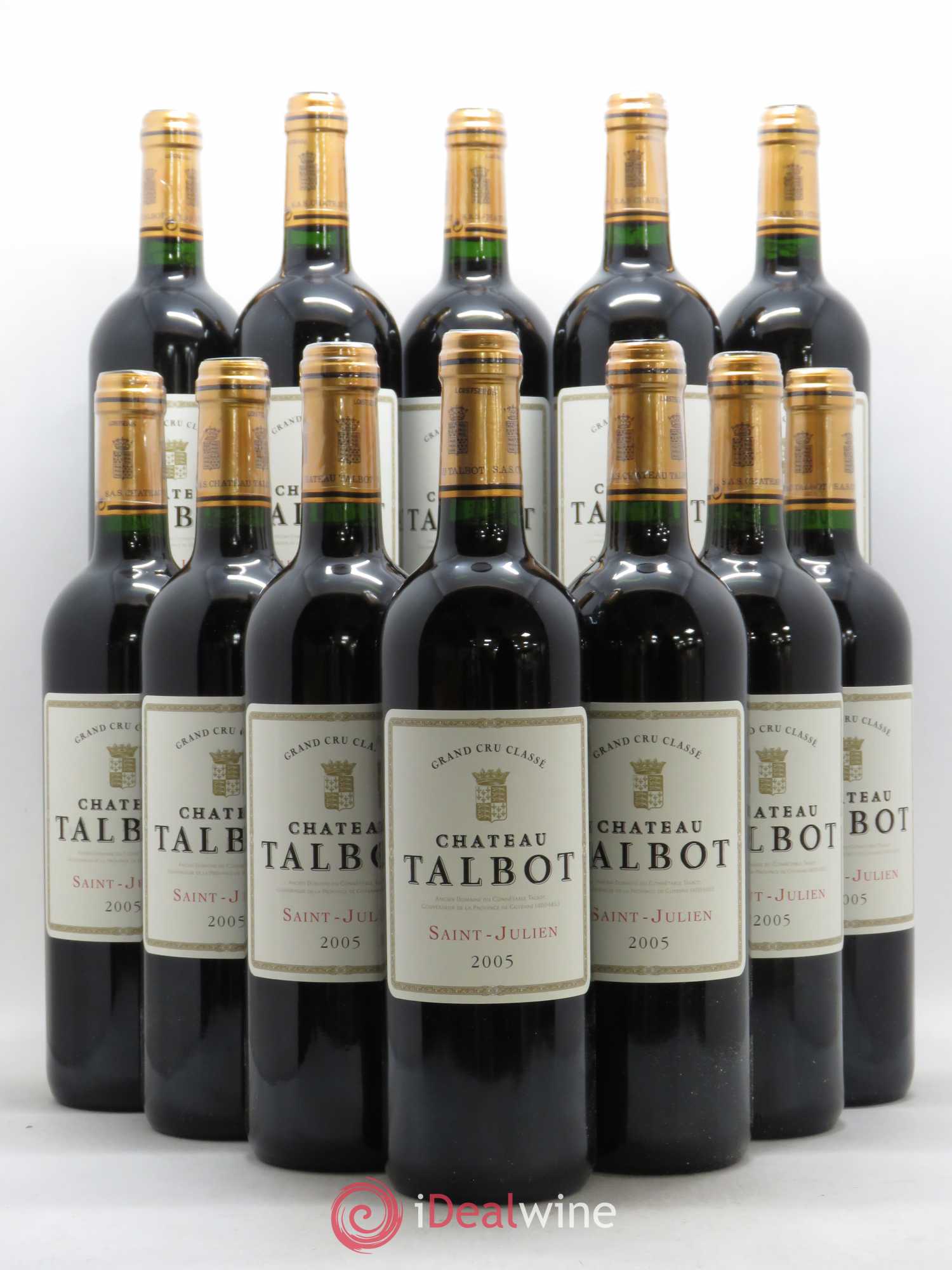 Château Talbot 4ème Grand Cru Classé 2005 - Lot de 12 bouteilles - 0