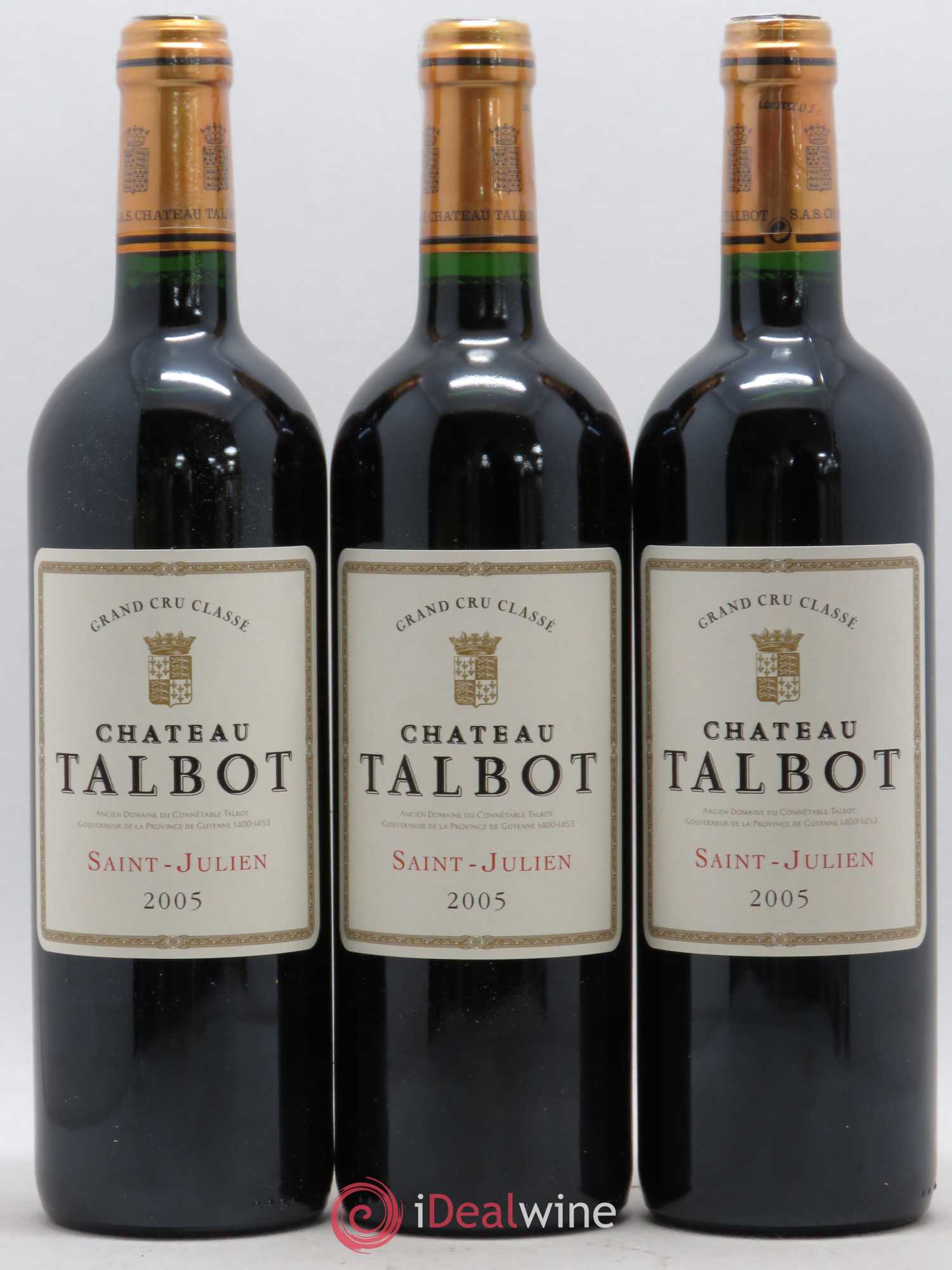 Château Talbot 4ème Grand Cru Classé 2005 - Lot de 12 bouteilles - 1