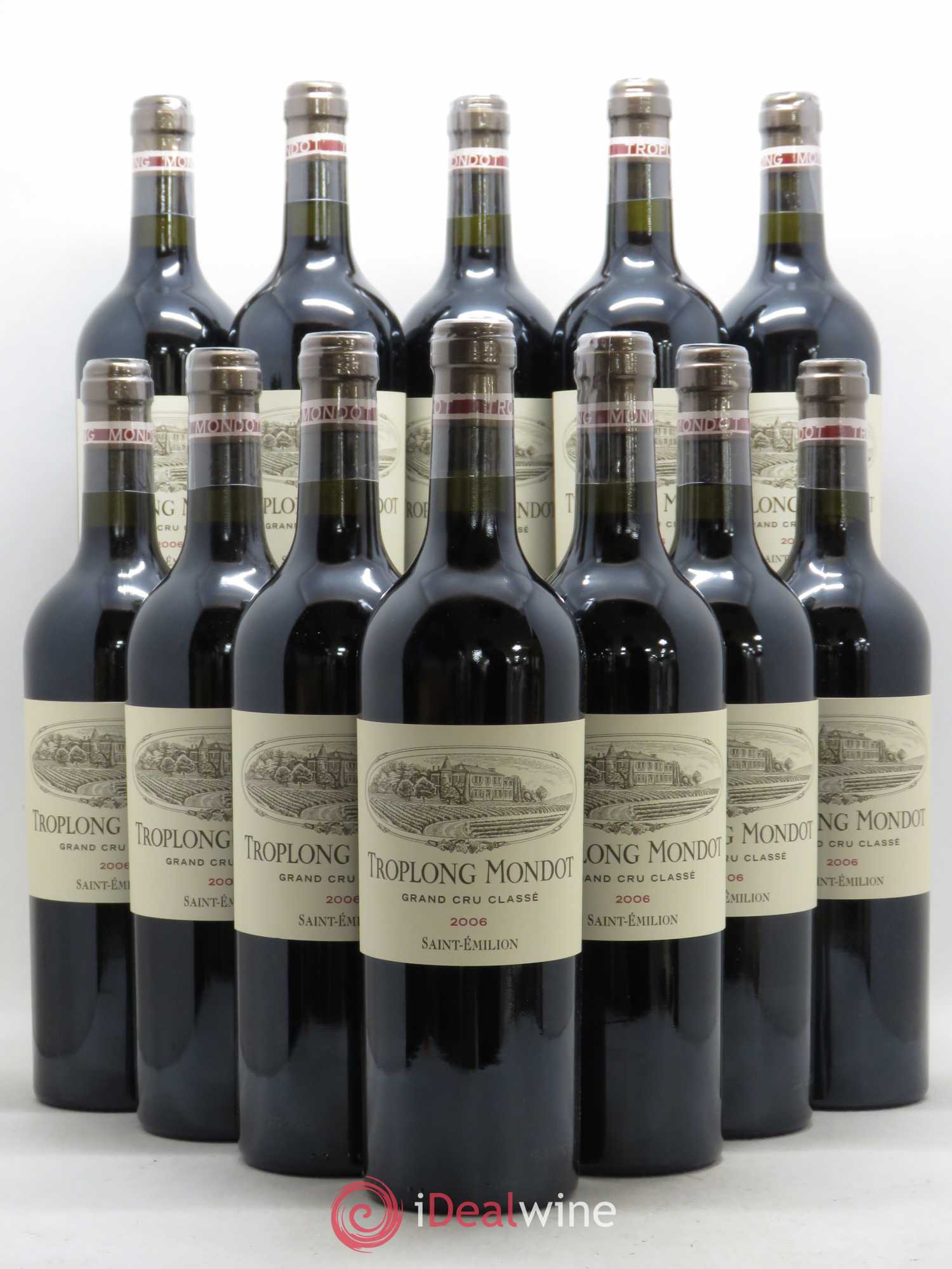 Château Troplong Mondot 1er Grand Cru Classé B 2006 - Lot de 12 bouteilles - 0