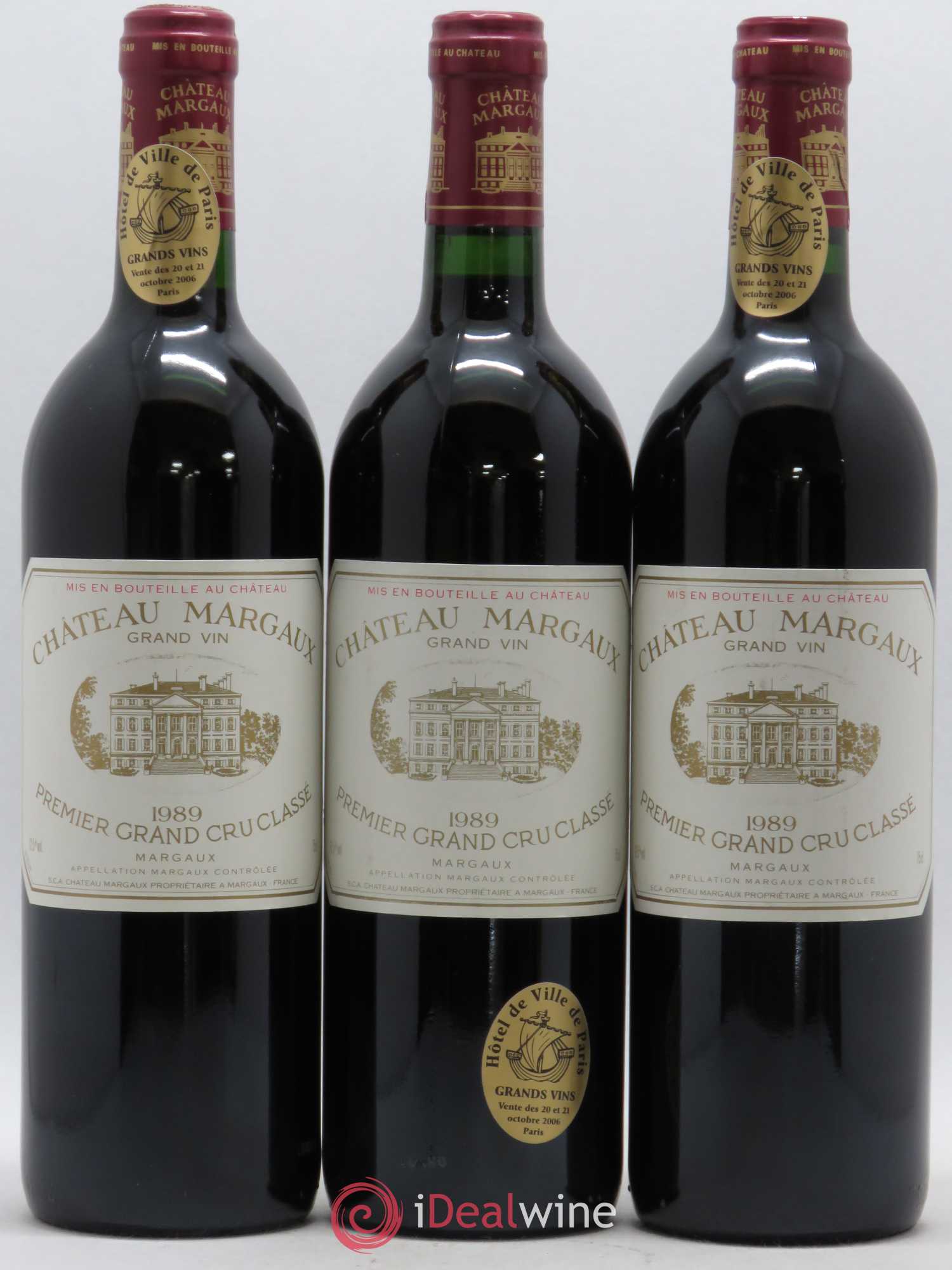 Château Margaux 1er Grand Cru Classé 1989 - Lot de 3 bouteilles - 0