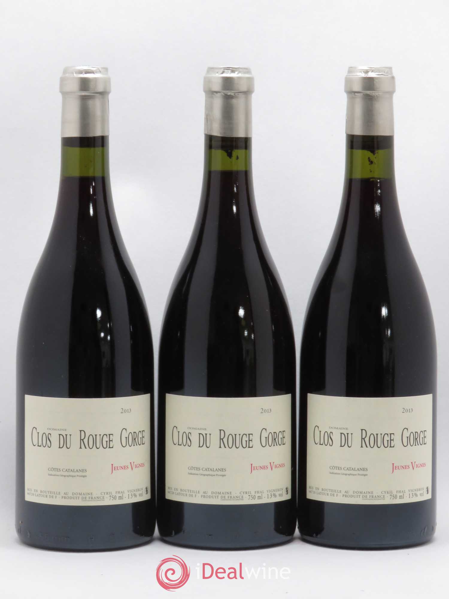 Côtes Catalanes (VDP des Côtes Catalanes) Clos du Rouge Gorge Jeunes Vignes Cyril Fhal (sans prix de réserve) 2013 - Lot de 3 bouteilles - 0