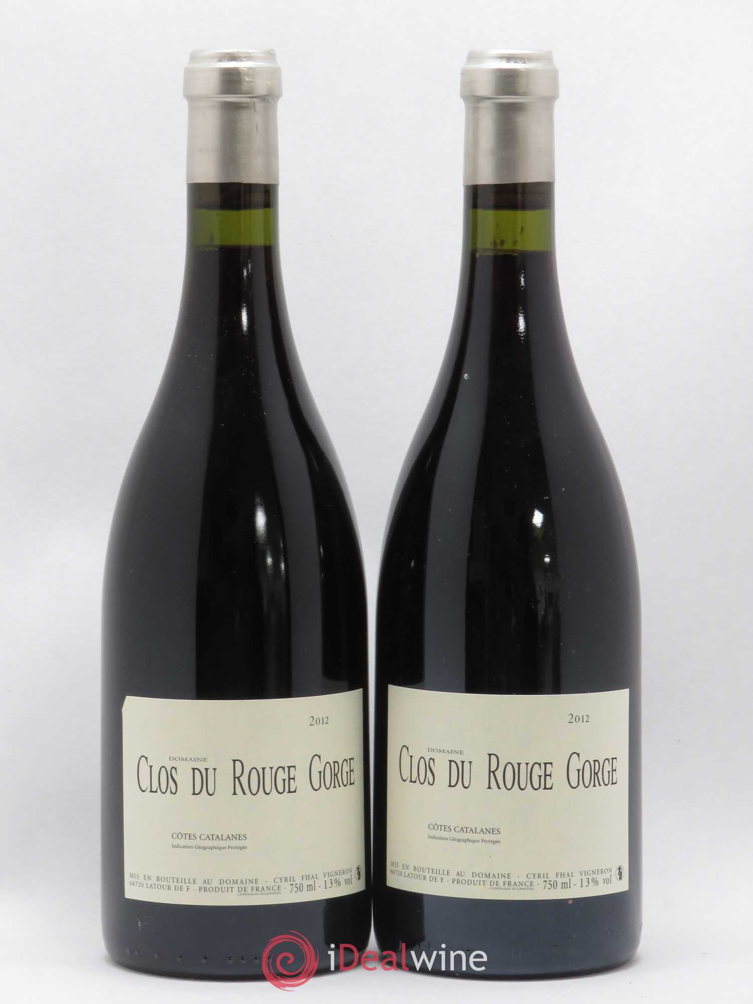 Côtes Catalanes Clos du Rouge Gorge Cyril Fhal (sans prix de réserve) 2012 - Lot de 2 bouteilles - 0