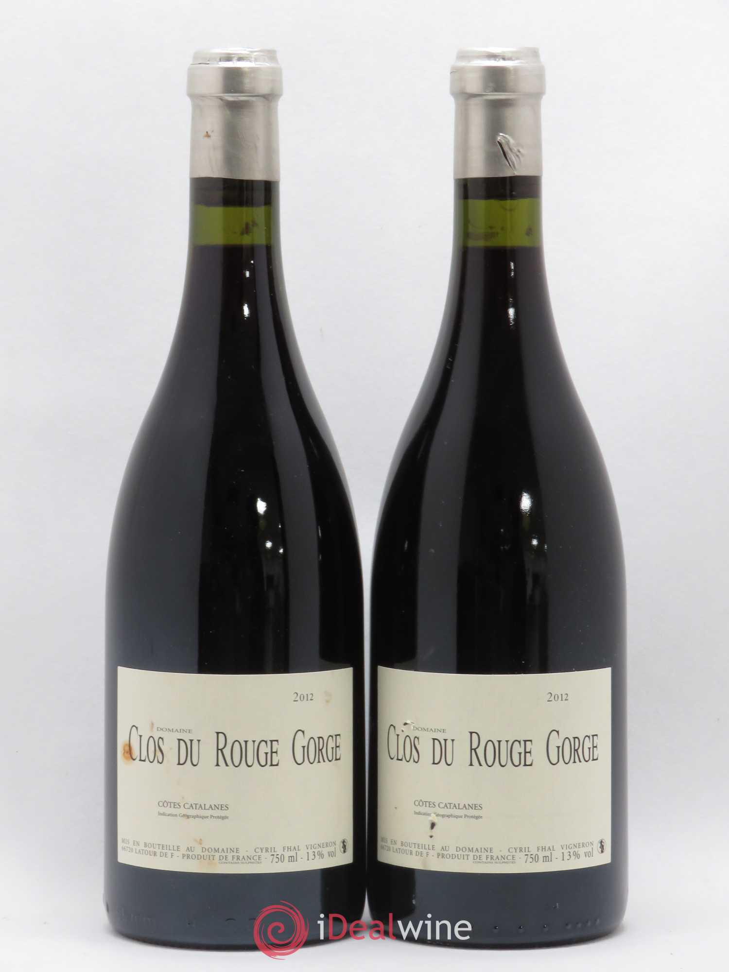 Côtes Catalanes Clos du Rouge Gorge Cyril Fhal (sans prix de réserve) 2012 - Lot de 2 bouteilles - 0