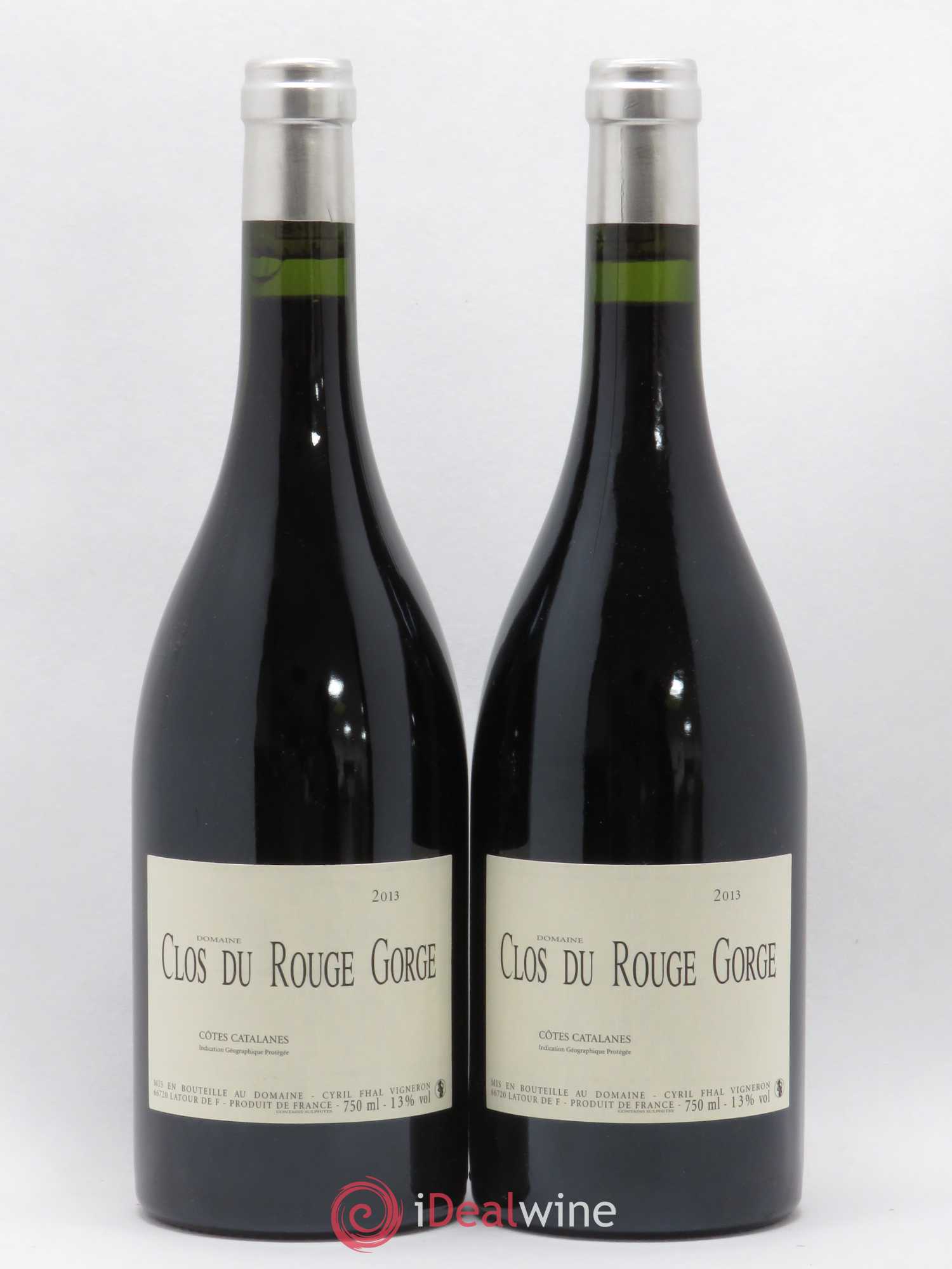 Côtes Catalanes Clos du Rouge Gorge Cyril Fhal (sans prix de réserve) 2013 - Lot de 2 bouteilles - 0