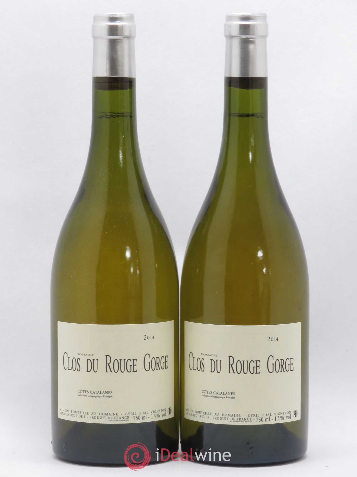 Côtes Catalanes Clos du Rouge Gorge Cyril Fhal (sans prix de réserve) 2014 - Lot de 2 bouteilles - 0