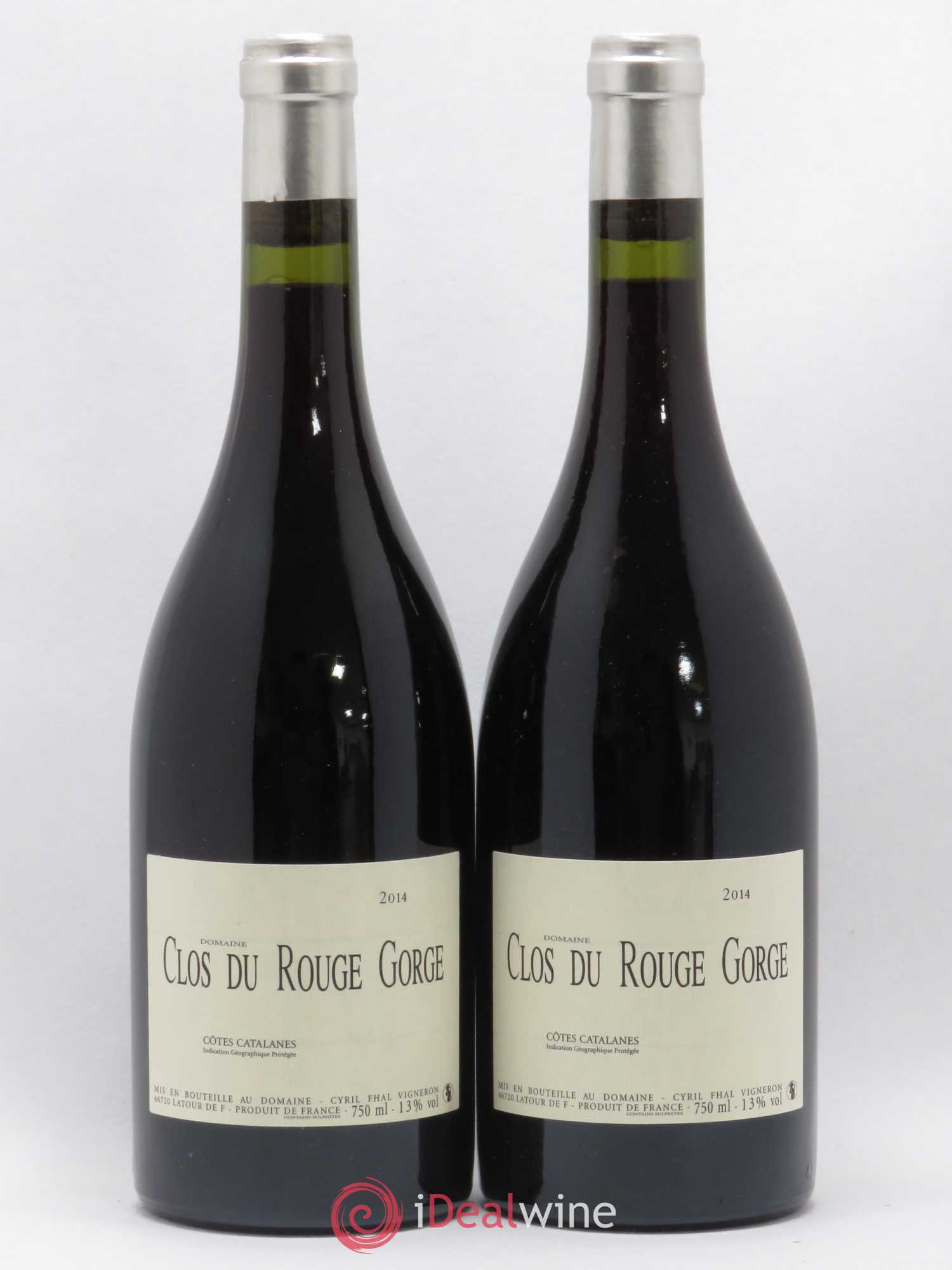 Côtes Catalanes Clos du Rouge Gorge Cyril Fhal (sans prix de réserve) 2014 - Lot de 2 bouteilles - 0