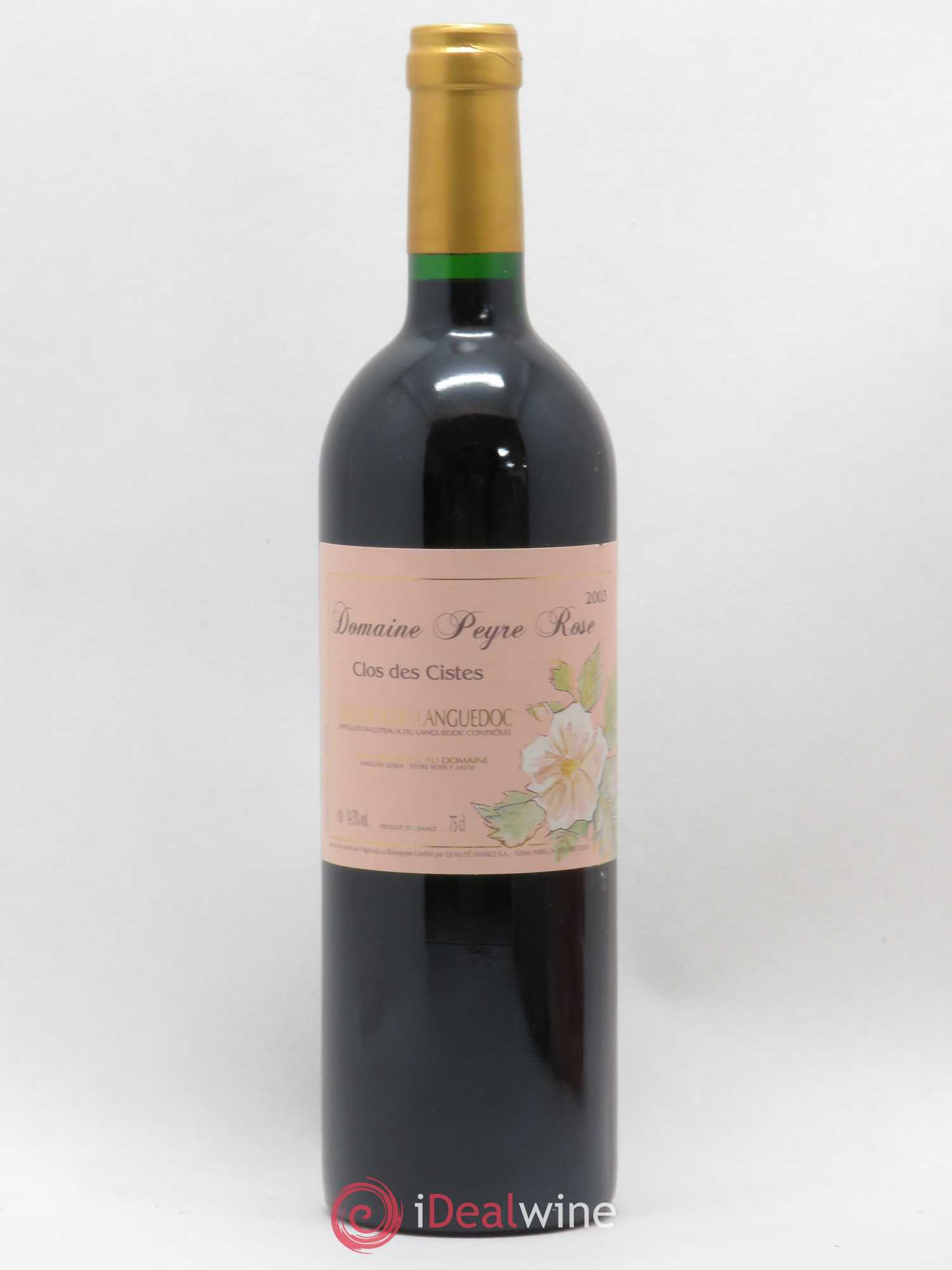 Vin de France (anciennement Coteaux du Languedoc) Domaine Peyre Rose Les Cistes Marlène Soria (sans prix de réserve) 2003 - Lot de 1 bouteille - 0