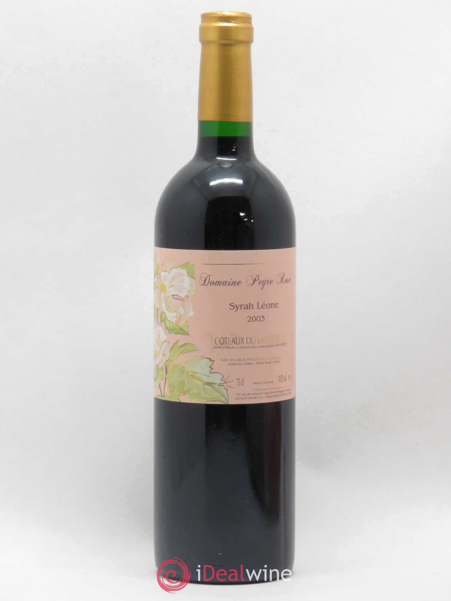 Coteaux du Languedoc Domaine Peyre Rose Belle Léone (anciennement Syrah Léone) Marlène Soria (sans prix de réserve) 2003 - Lot de 1 bouteille - 0