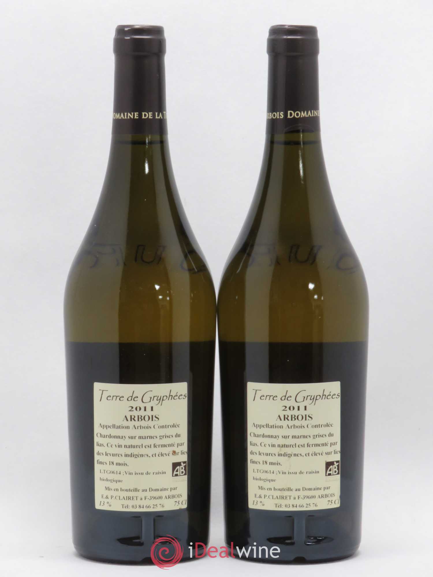 Arbois Terre de Gryphées Domaine de la Tournelle (sans prix de réserve) 2011 - Posten von 2 Flaschen - 1