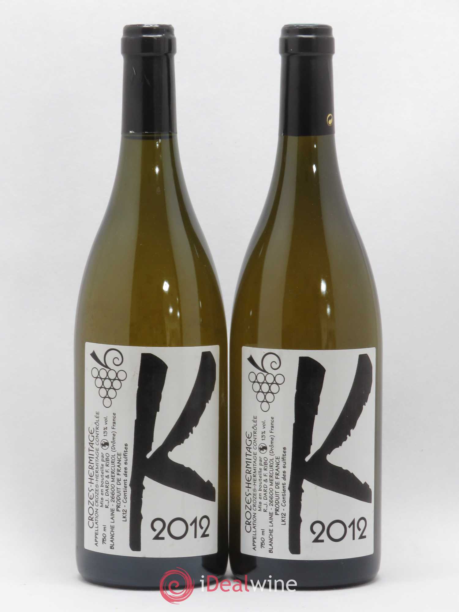 Crozes-Hermitage Dard et Ribo (Domaine) K (sans prix de réserve) 2012 - Posten von 2 Flaschen - 0