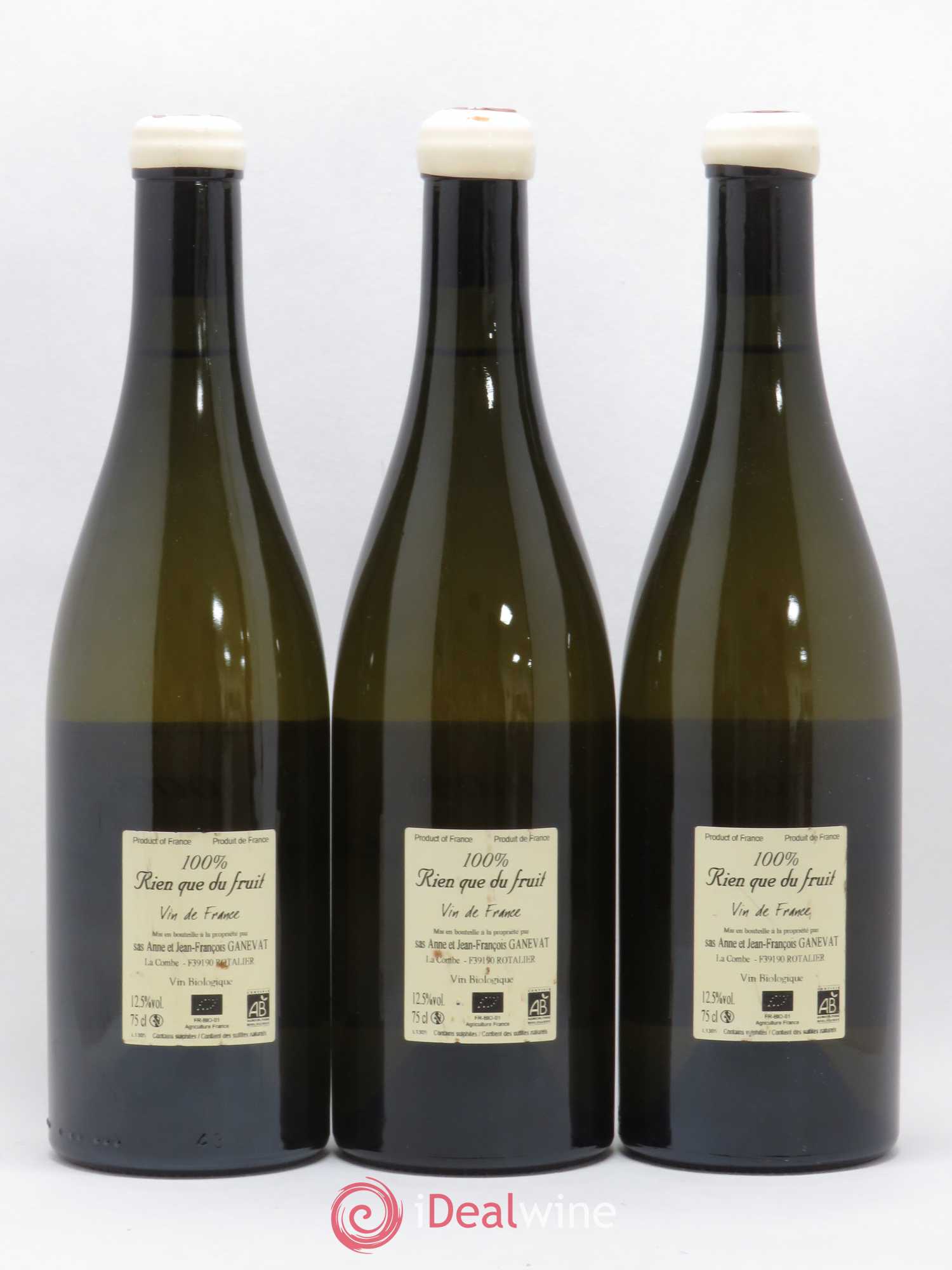 Vin de France 100% Rien que du fruit Anne et Jean François Ganevat (sans prix de réserve) - Lot de 3 bouteilles - 1