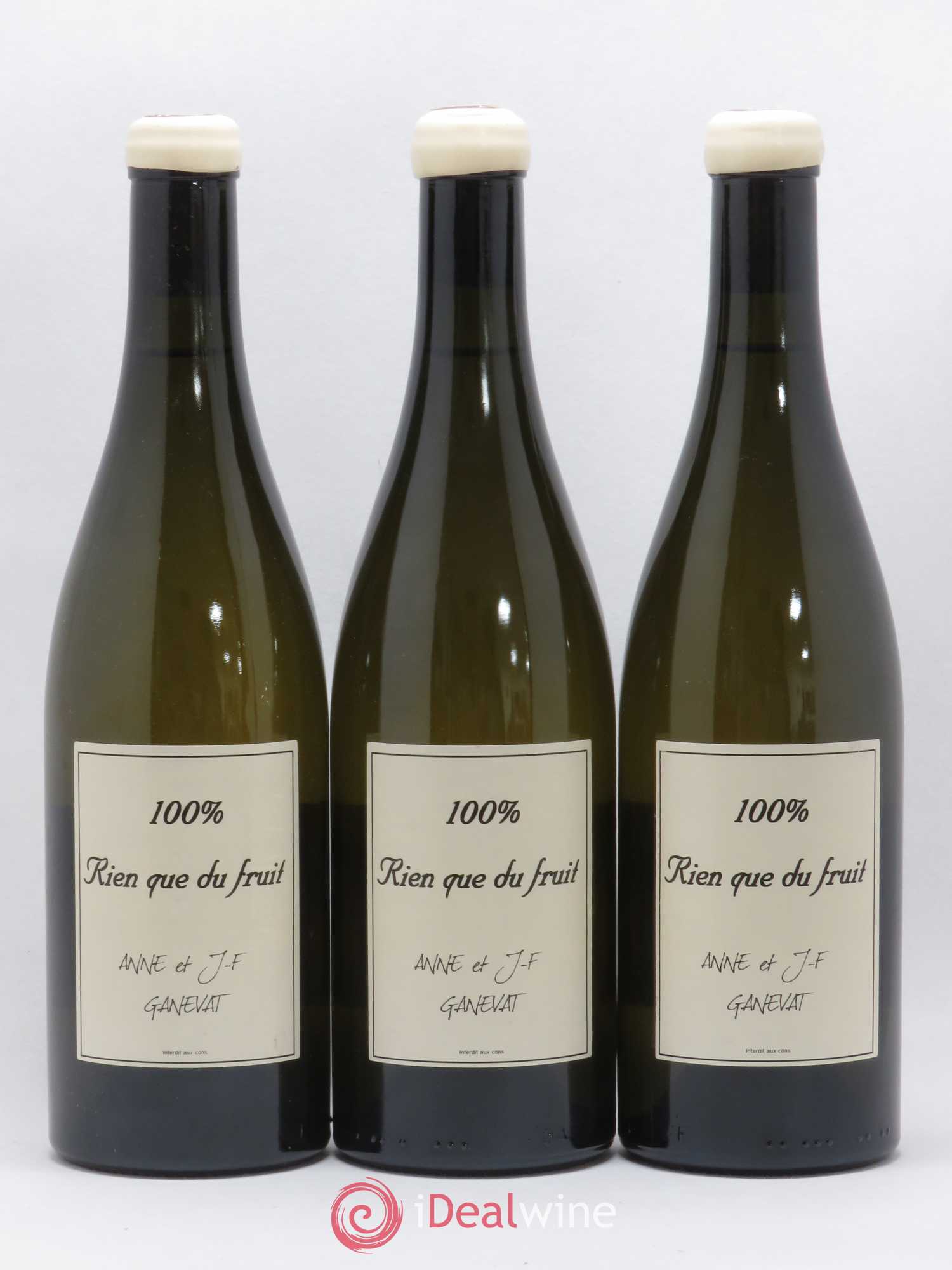 Vin de France 100% Rien que du fruit Anne et Jean François Ganevat (sans prix de réserve) - Lot de 3 bouteilles - 0