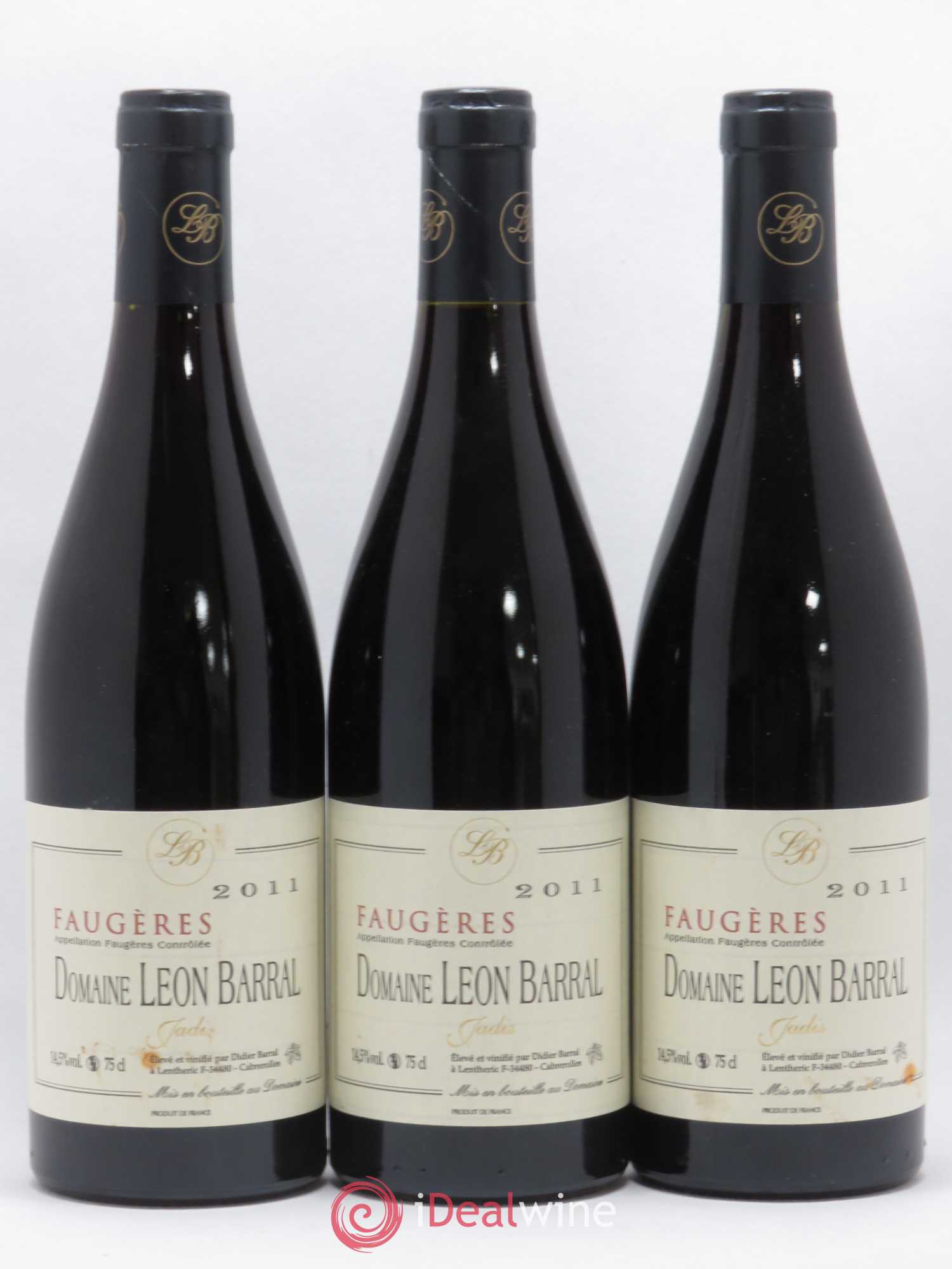 Faugères Jadis Domaine Léon Barral (sans prix de réserve) 2011 - Lot de 3 bouteilles - 0