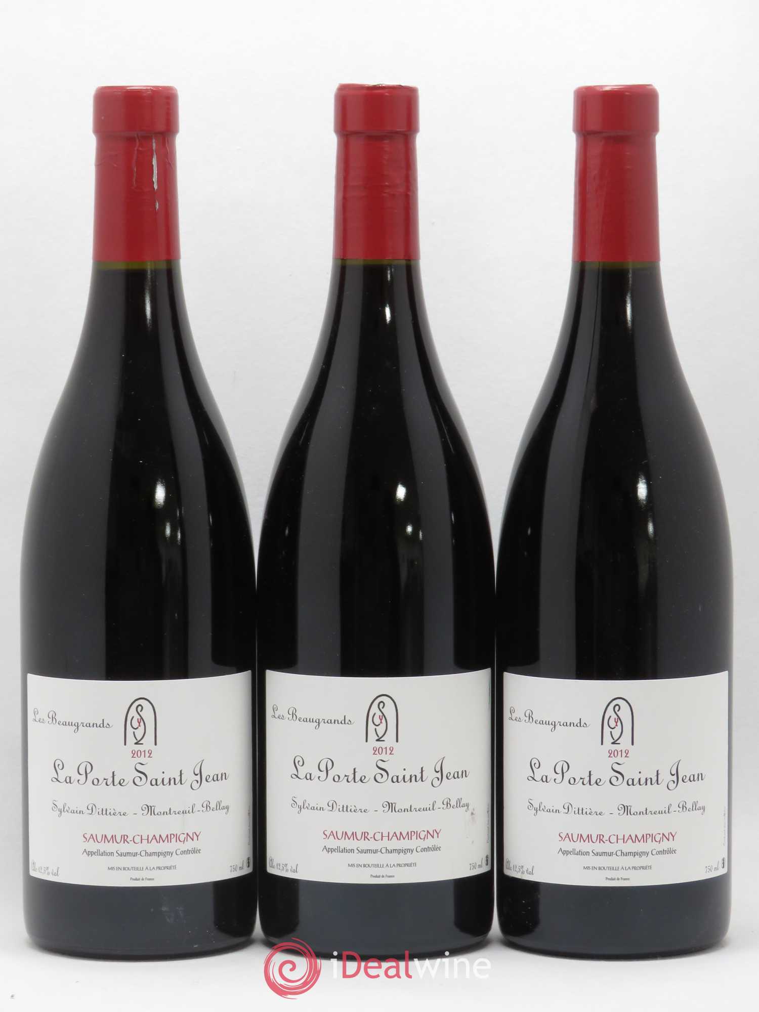 Saumur-Champigny Les Beaugrands La Porte Saint Jean (sans prix de réserve) 2012 - Lot de 3 bouteilles - 0