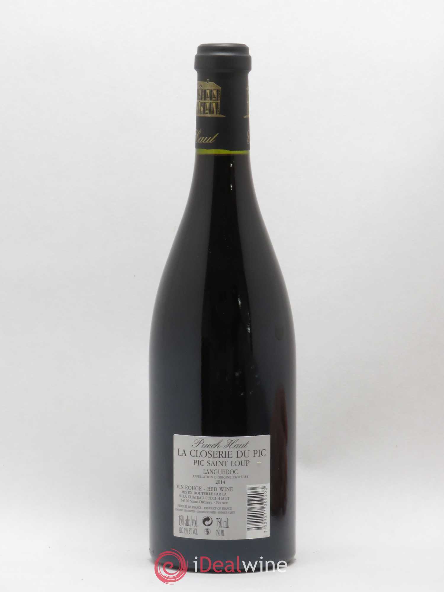 Coteaux du Languedoc Château Puech-Haut Gérard Bru Pic Saint Loup La Closerie du Pic (sans prix de réserve) 2014 - Lotto di 1 bottiglia - 1