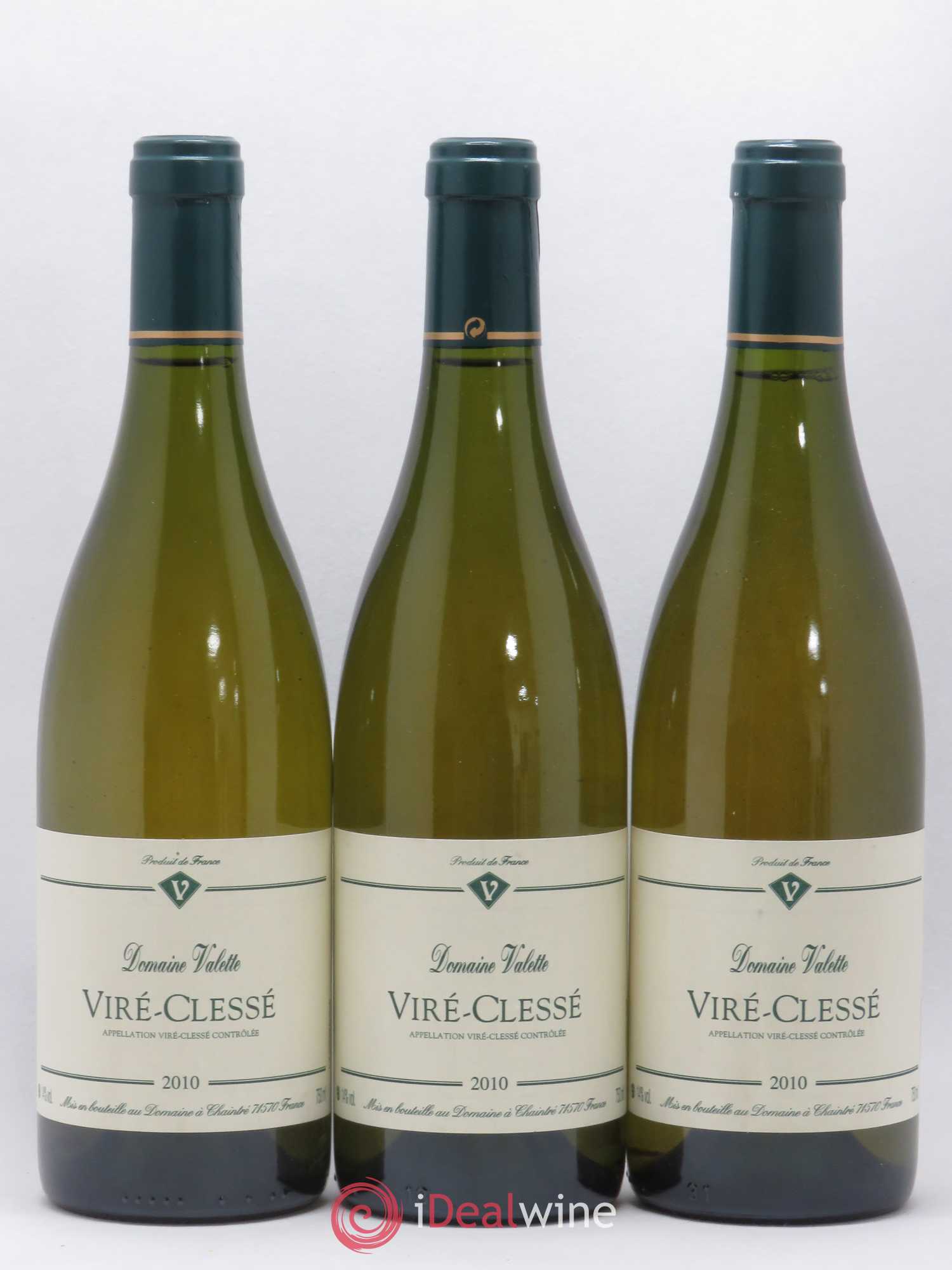 Viré-Clessé Valette (Domaine) (sans prix de réserve) 2010 - Lot de 3 bouteilles - 0