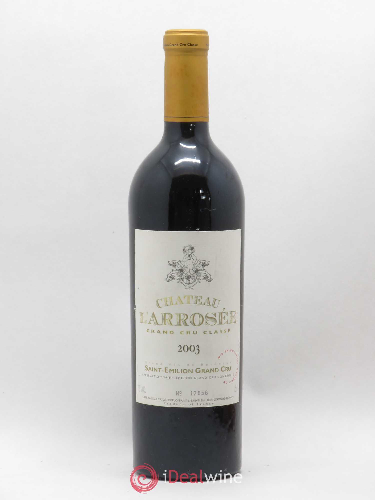 Château l' Arrosée Grand Cru Classé (sans prix de réserve) 2003 - Lot de 1 bouteille - 0
