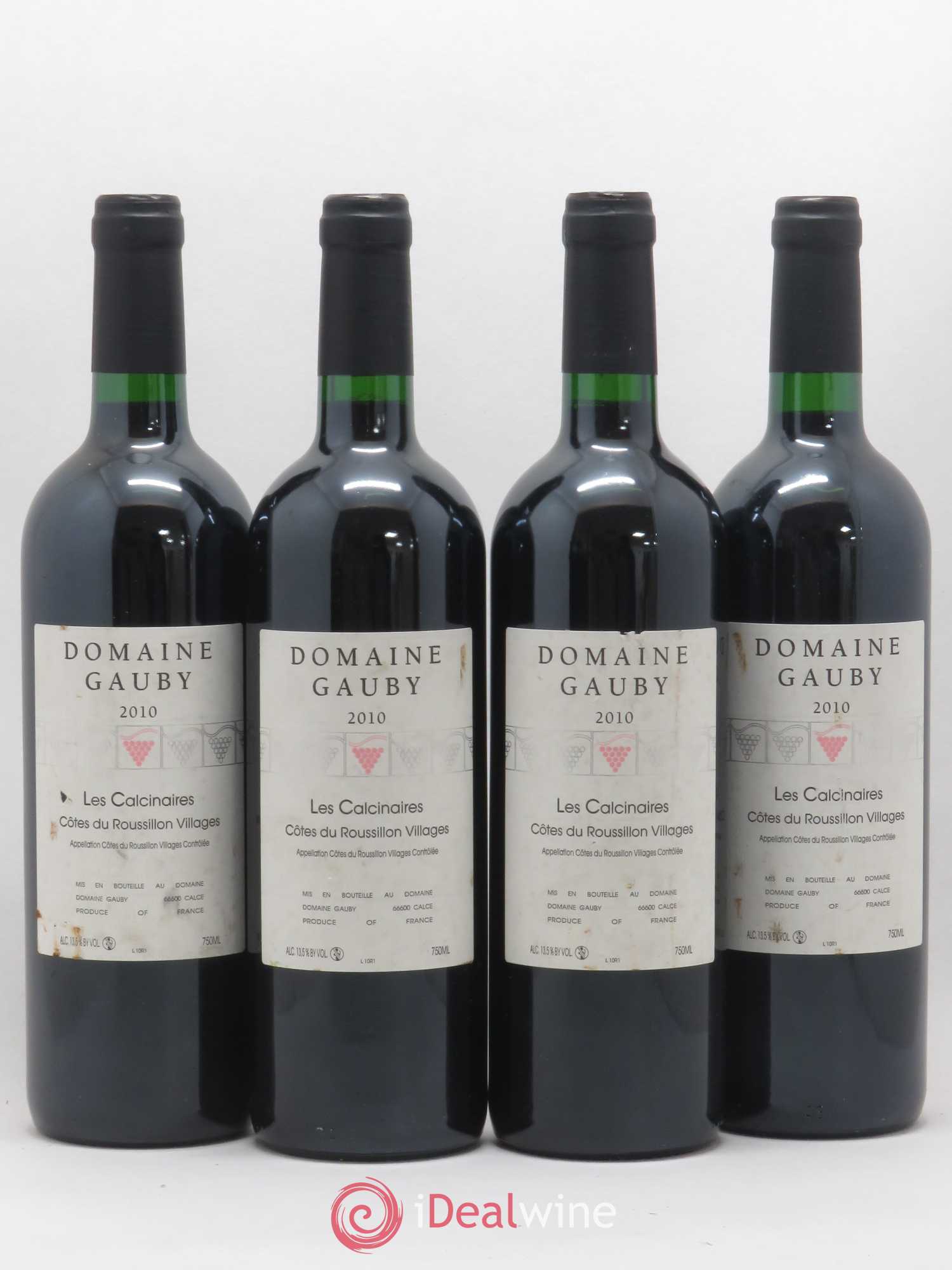 Côtes du Roussillon Les Calcinaires Gauby (Domaine) (sans prix de réserve) 2010 - Lot de 4 bouteilles - 0