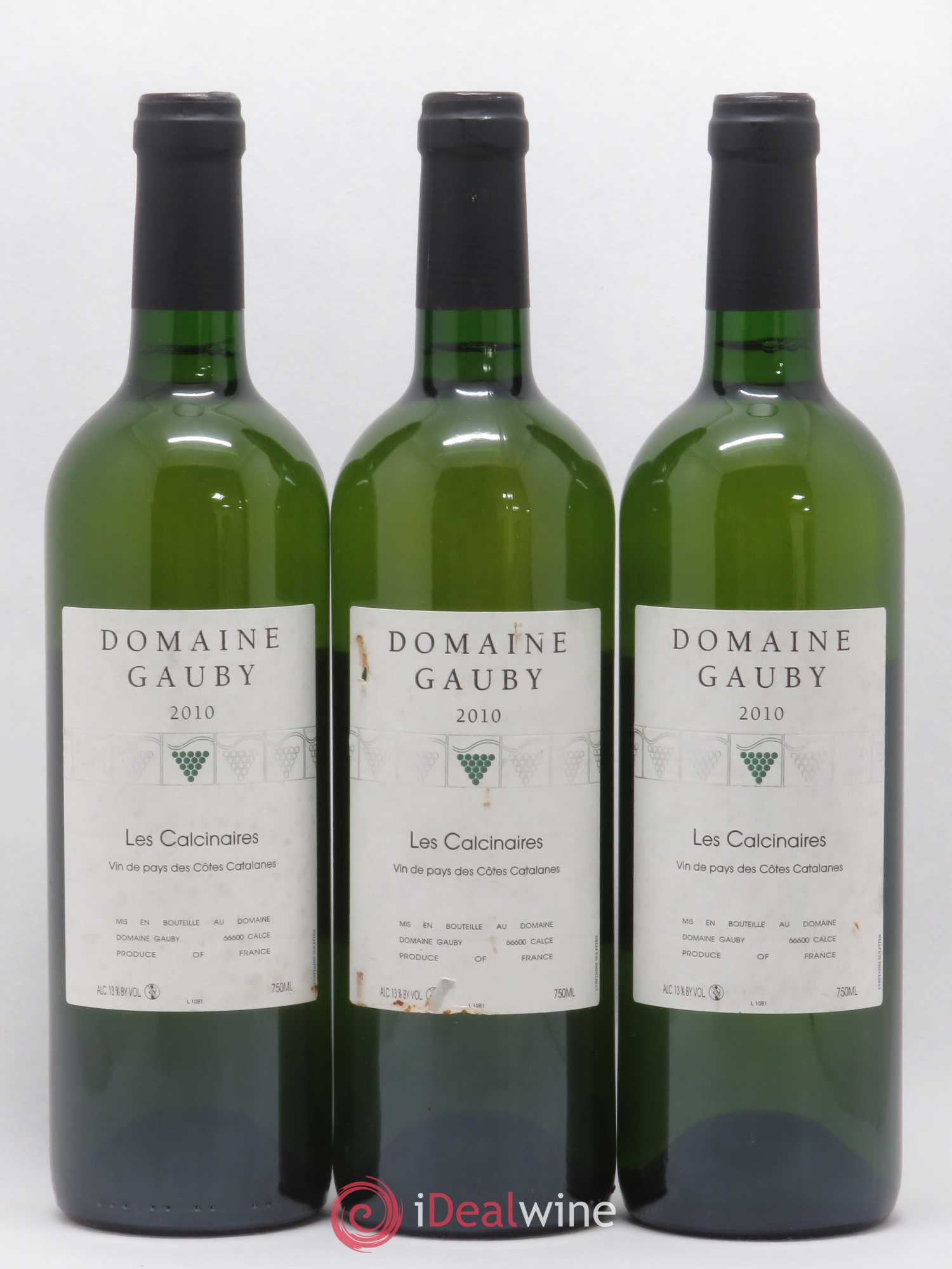 Côtes Catalanes Les Calcinaires Gauby (Domaine) (sans prix de réserve) 2010 - Lot de 3 bouteilles - 0