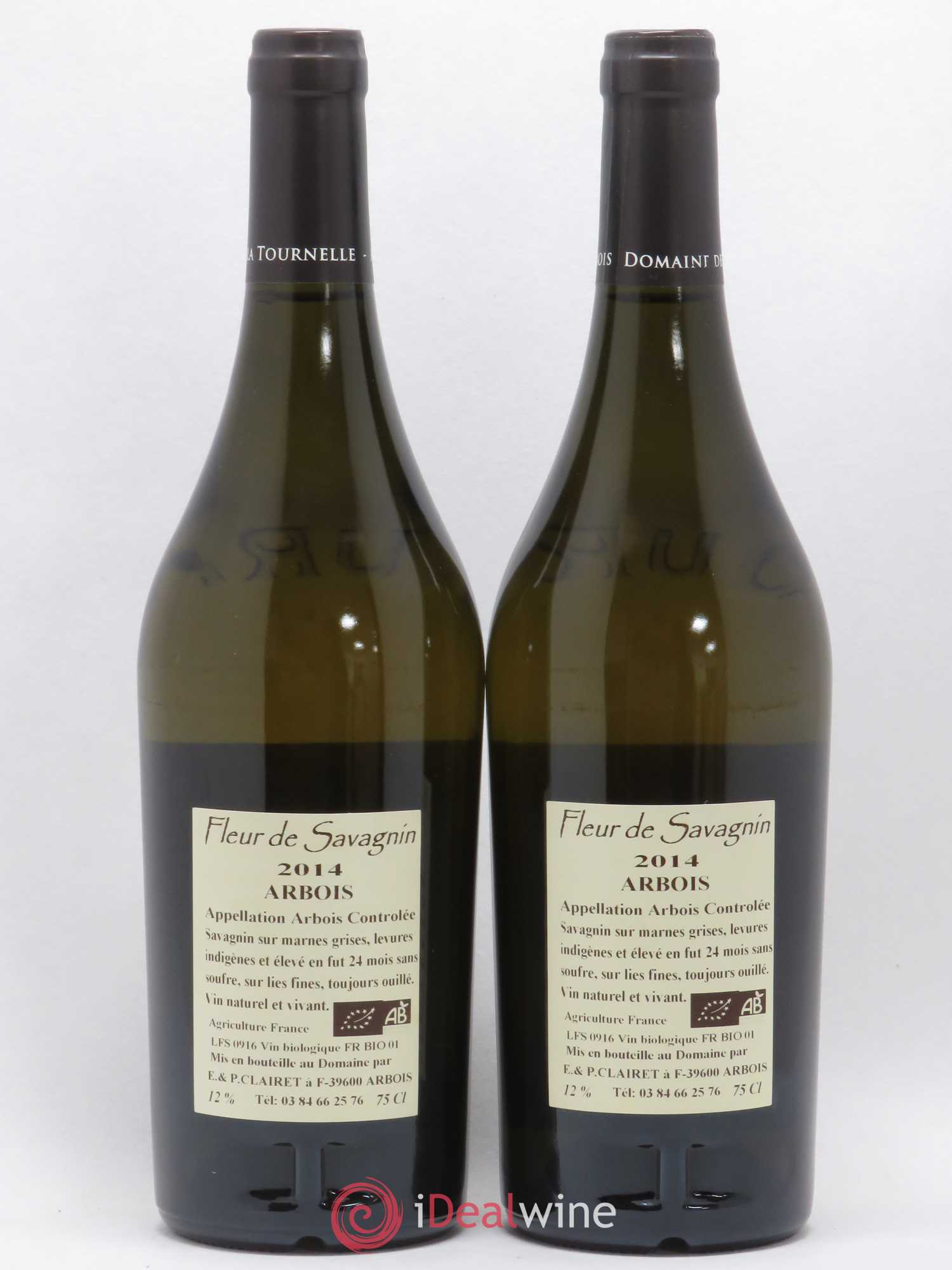 Arbois Fleur de Savagnin Domaine de la Tournelle (sans prix de réserve) 2014 - Posten von 2 Flaschen - 1