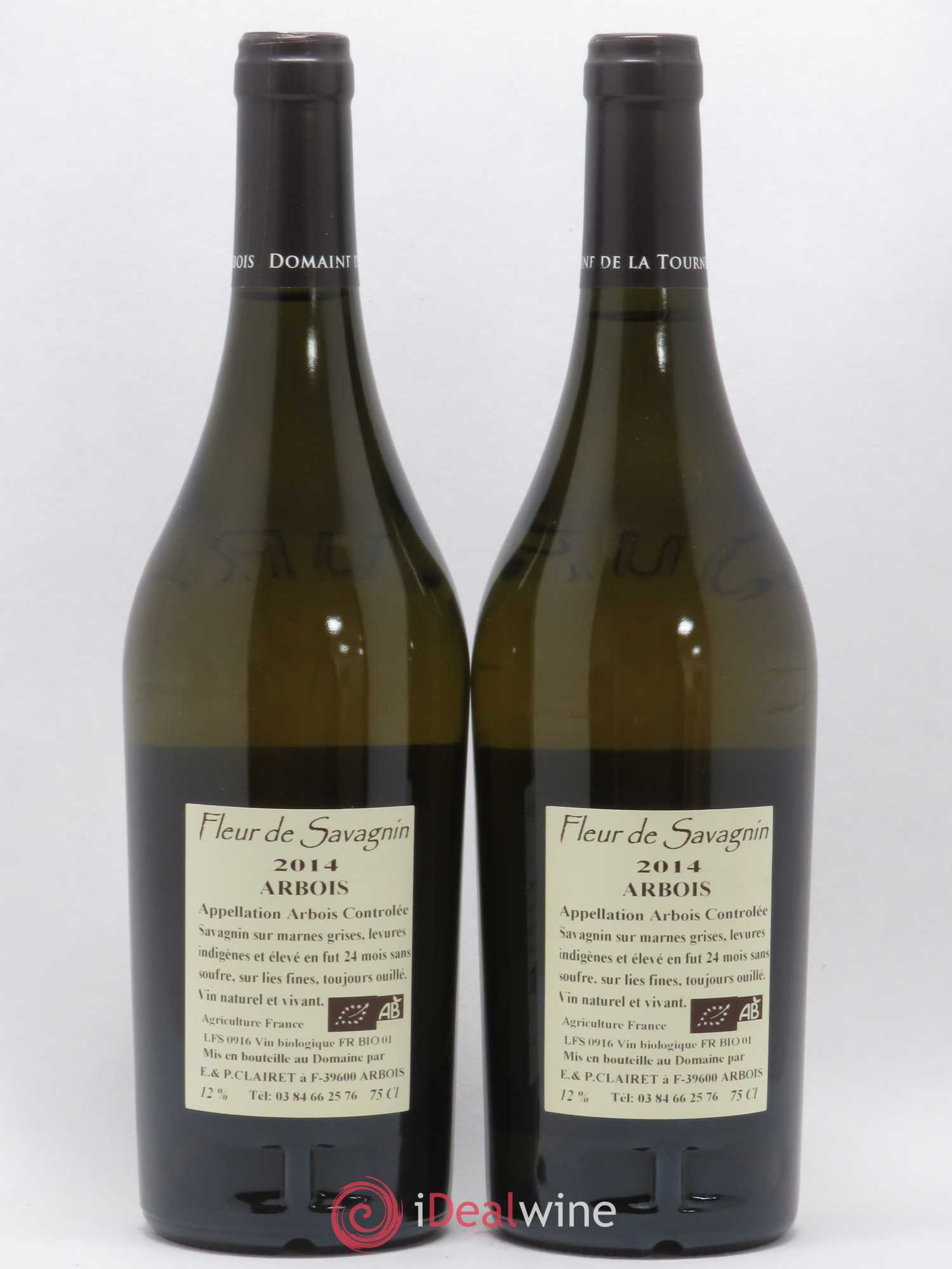 Arbois Fleur de Savagnin Domaine de la Tournelle (sans prix de réserve) 2014 - Posten von 2 Flaschen - 1