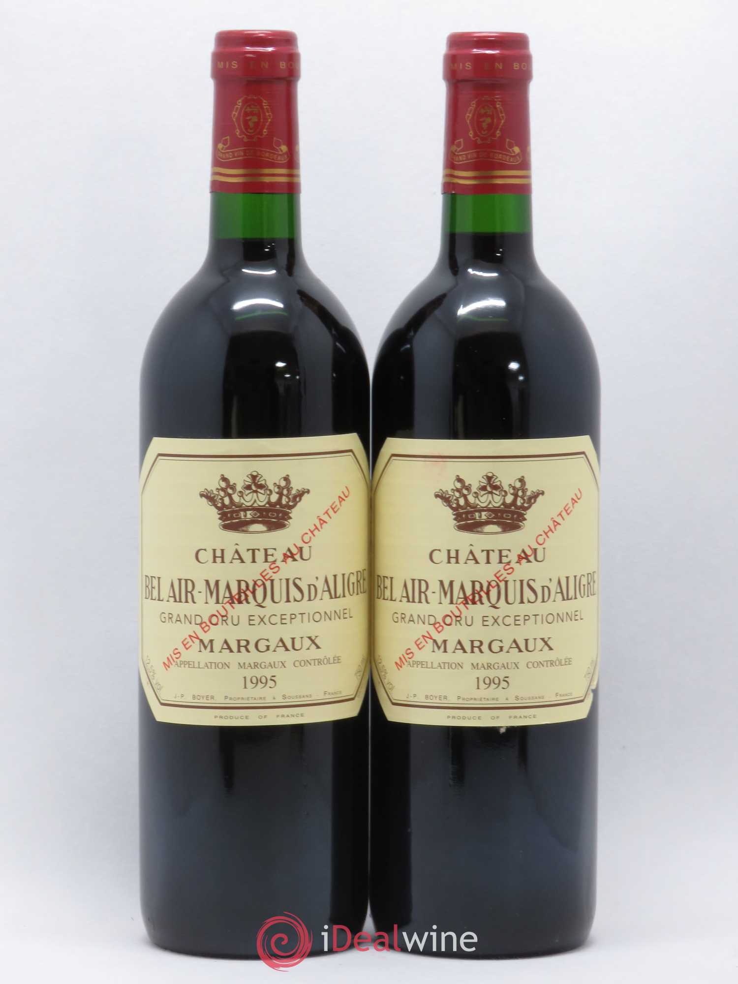Château Bel Air Marquis d'Aligre (sans prix de réserve) 1995 - Lot de 2 bouteilles - 0