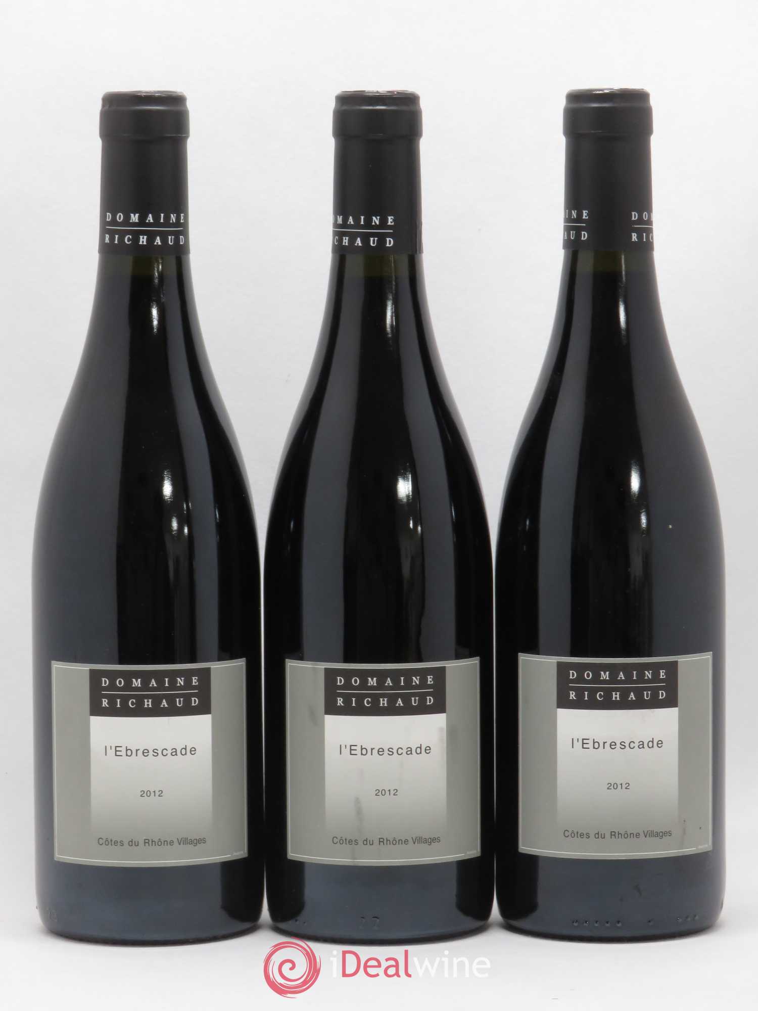 Cairanne Ebrescade Marcel Richaud (sans prix de réserve) 2012 - Lot de 3 bouteilles - 0