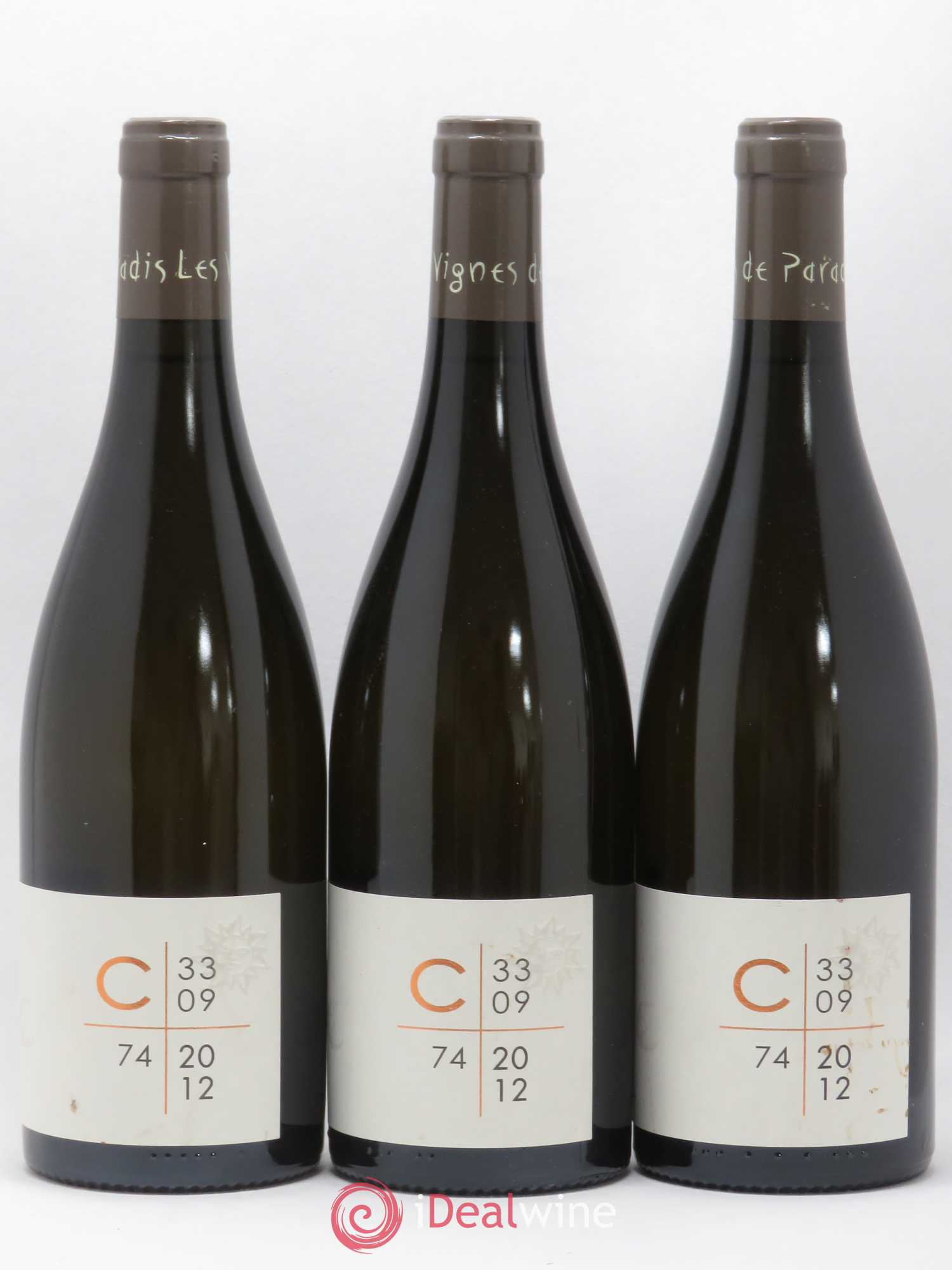 Vin des Allobroges C74 Les Vignes de Paradis (sans prix de réserve) 2012 - Posten von 3 Flaschen - 0