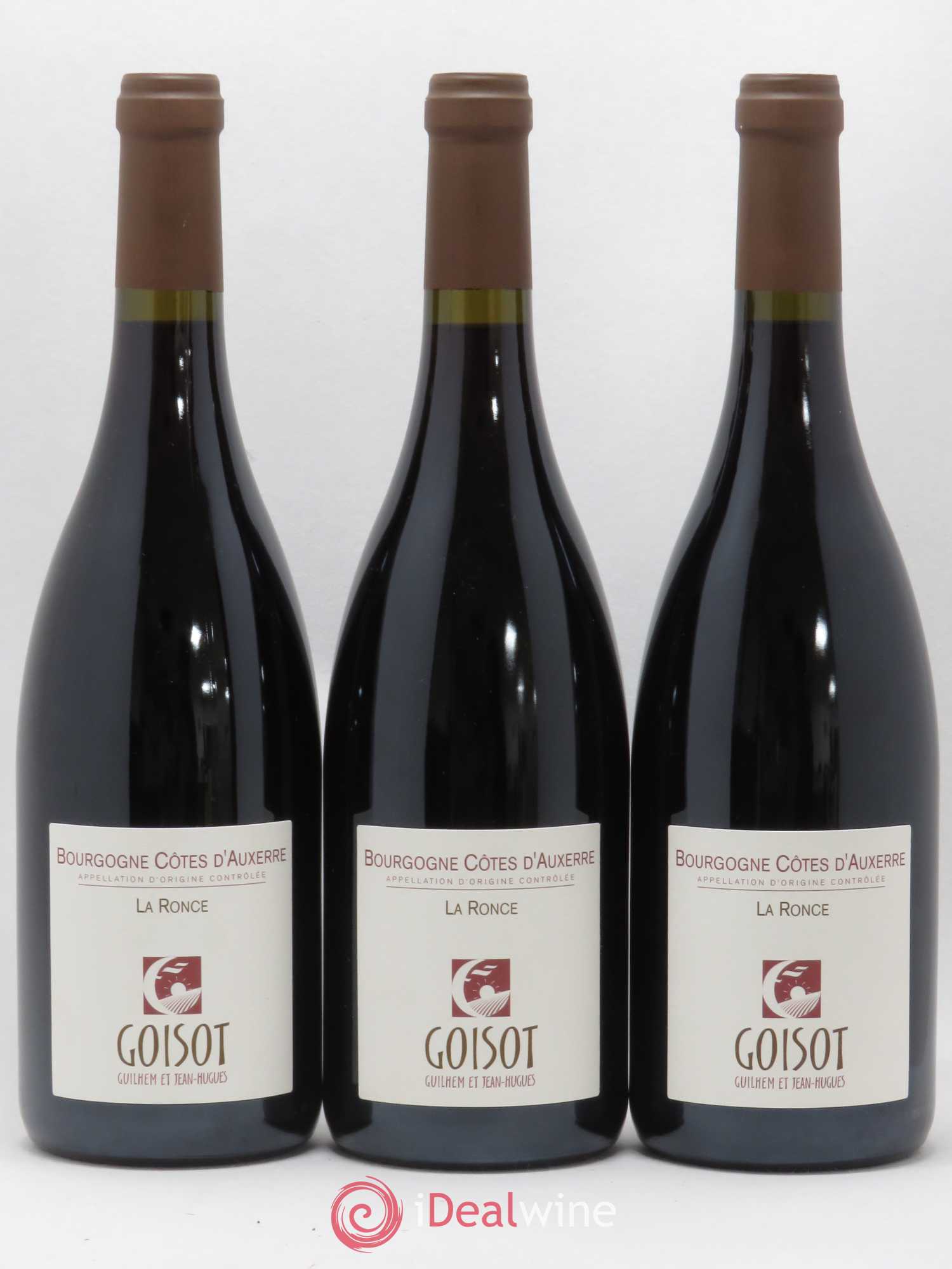 Bourgogne Côtes d'Auxerre La Ronce Goisot (sans prix de réserve) 2012 - Lot de 3 bouteilles - 0