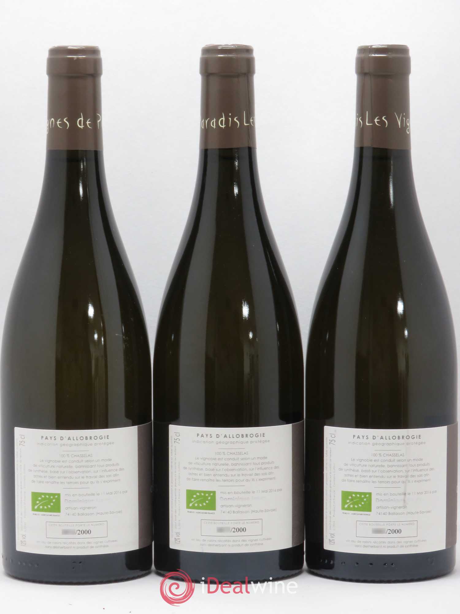 Vin des Allobroges C de Marrin Les Vignes de Paradis  (sans prix de réserve) 2015 - Lot de 3 bouteilles - 1