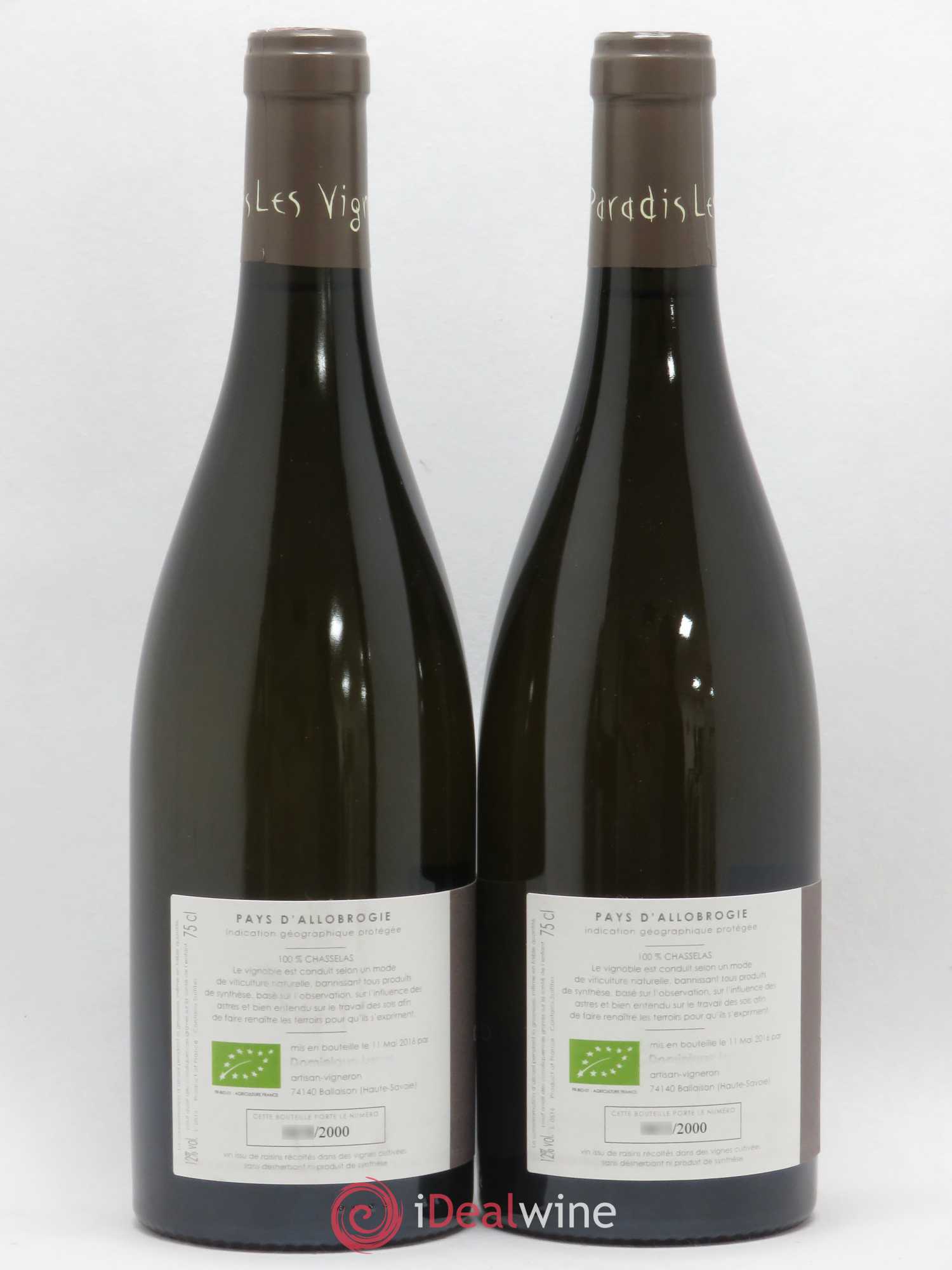 Vin des Allobroges C de Marrin Les Vignes de Paradis (sans prix de réserve) 2015 - Lot de 2 bouteilles - 1
