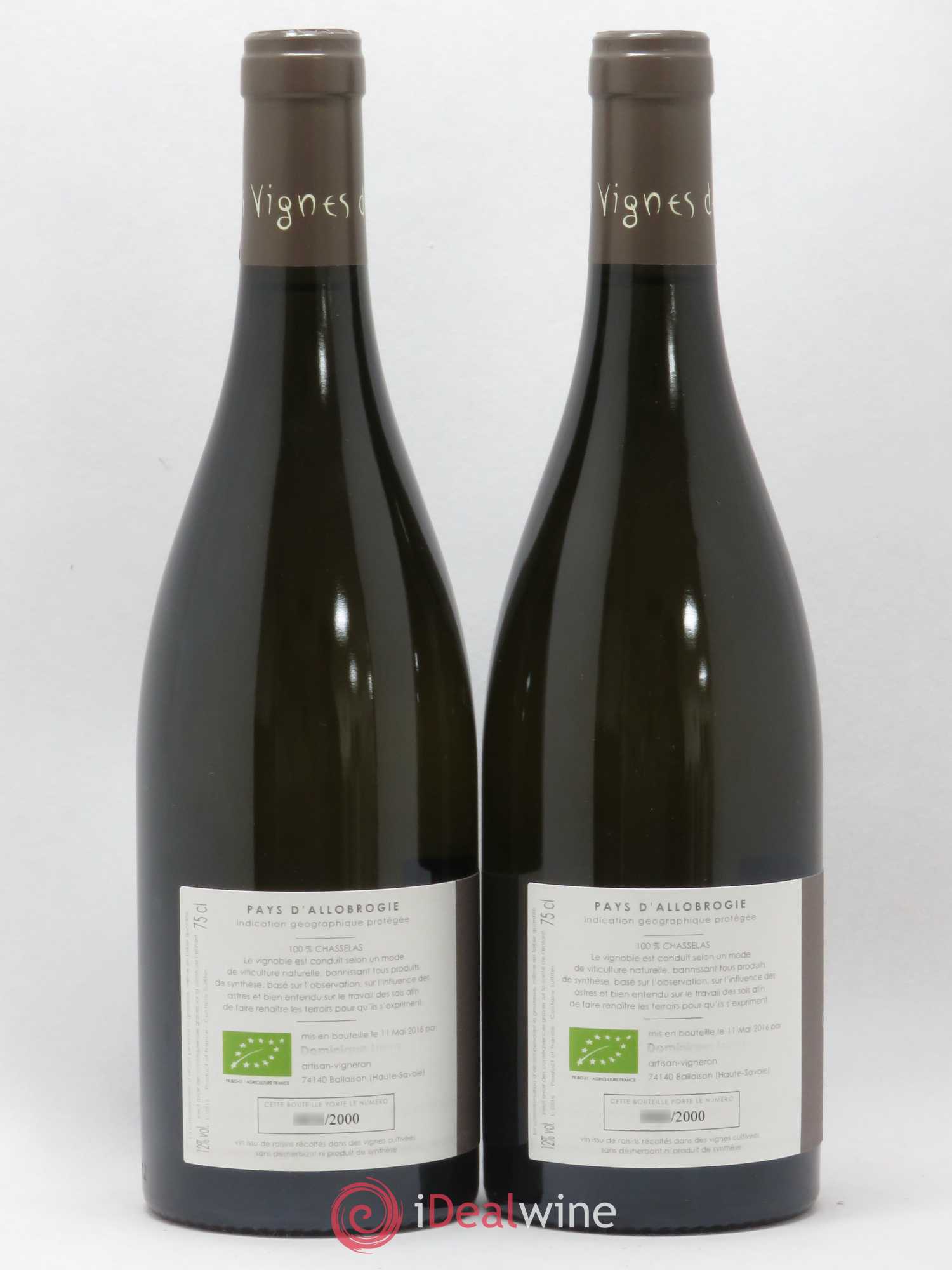 Vin des Allobroges C de Marrin Les Vignes de Paradis (sans prix de réserve) 2015 - Lot de 2 bouteilles - 1