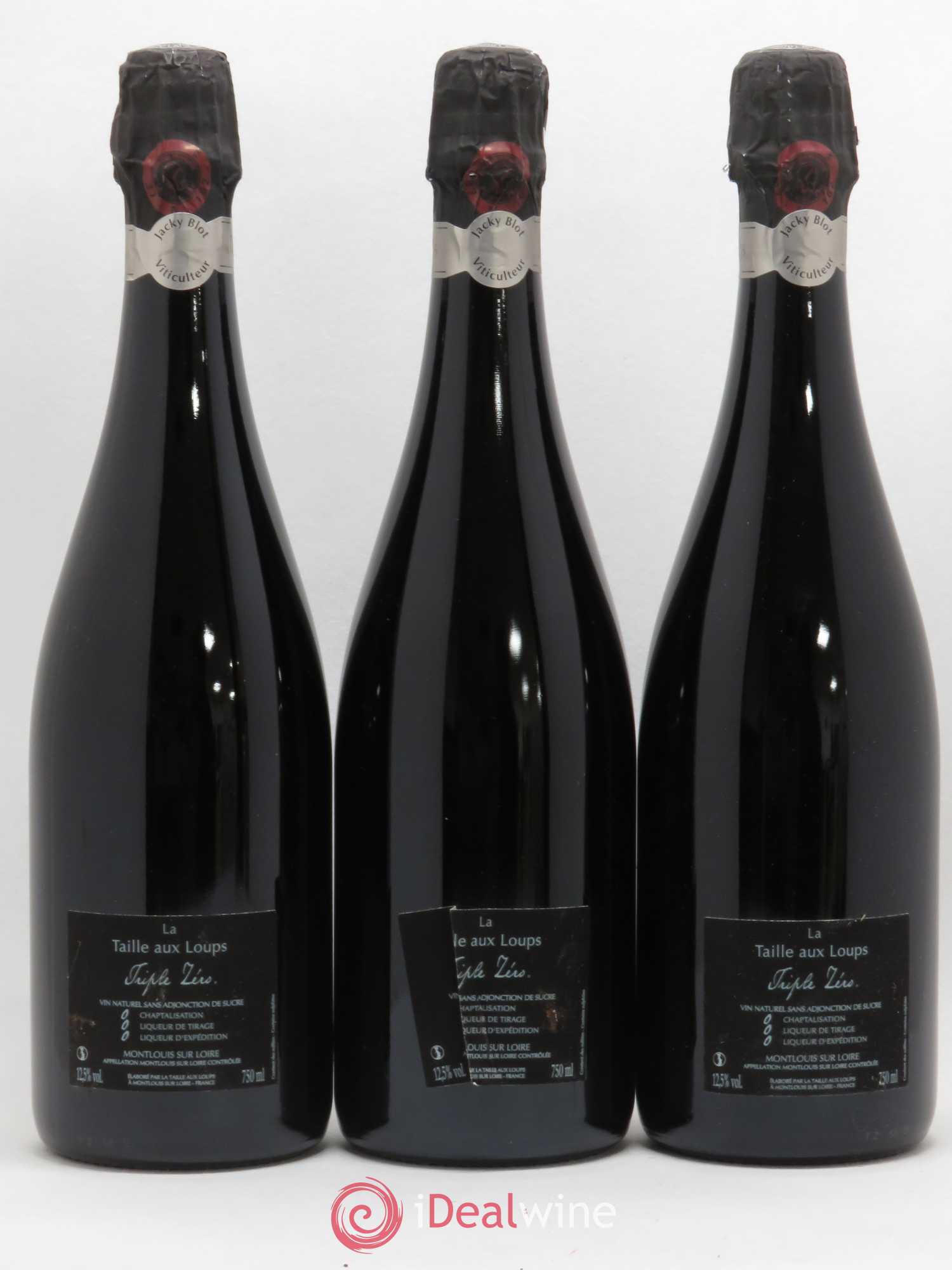 Montlouis-sur-Loire Triple Zéro La Taille aux Loups - Jacky Blot  (sans prix de réserve) - Lot de 3 bouteilles - 1