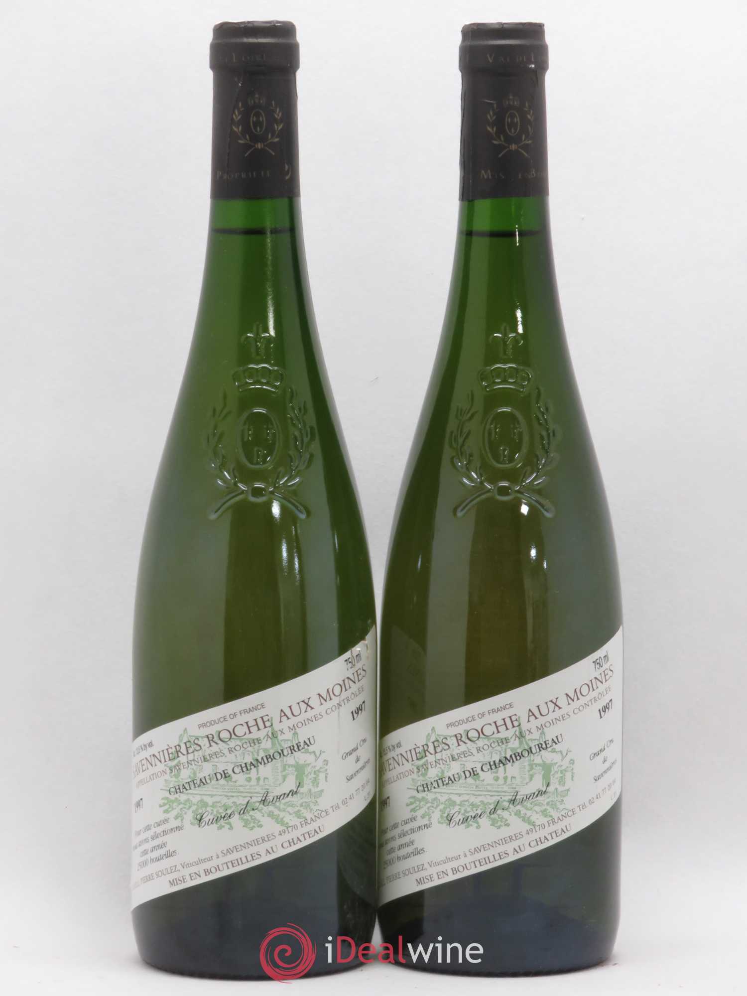 Savennières Roche aux Moines Cuvée d'avant Château de Chamboureau (sans prix de réserve) 1997 - Lot de 2 bouteilles - 0