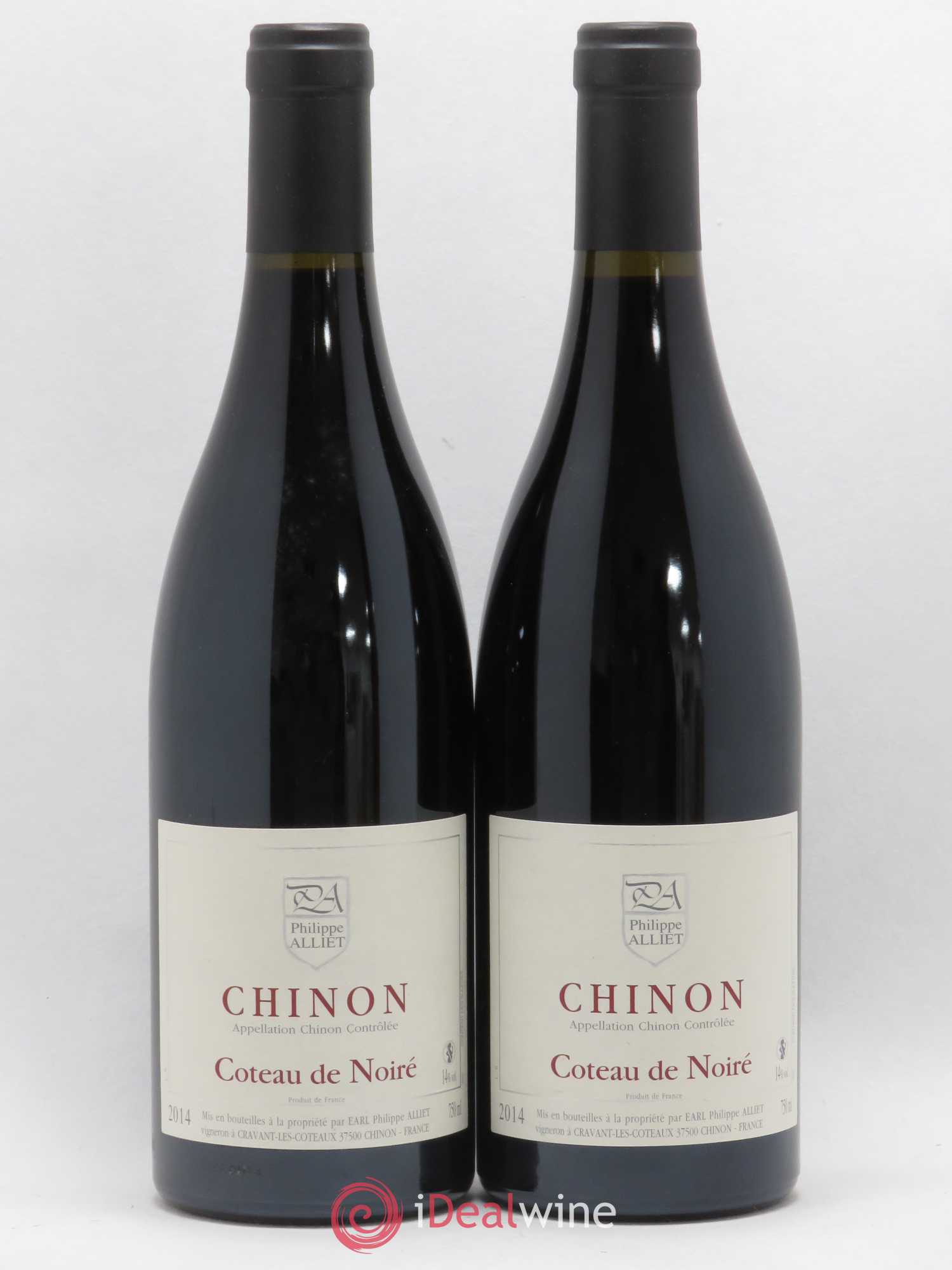 Chinon Coteau de Noiré Philippe Alliet (senza prezzo di riserva) 2014 - Lotto di 2 bottiglie - 0