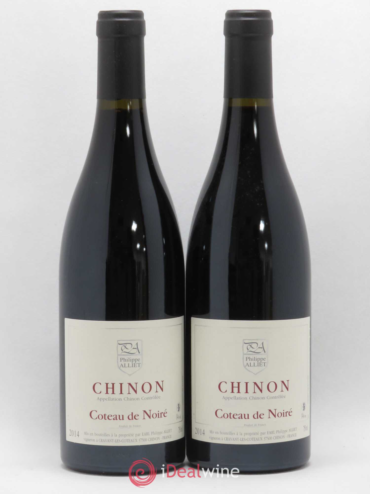 Chinon Coteau de Noiré Philippe Alliet (sans prix de réserve) 2014 - Lot de 2 bouteilles - 0