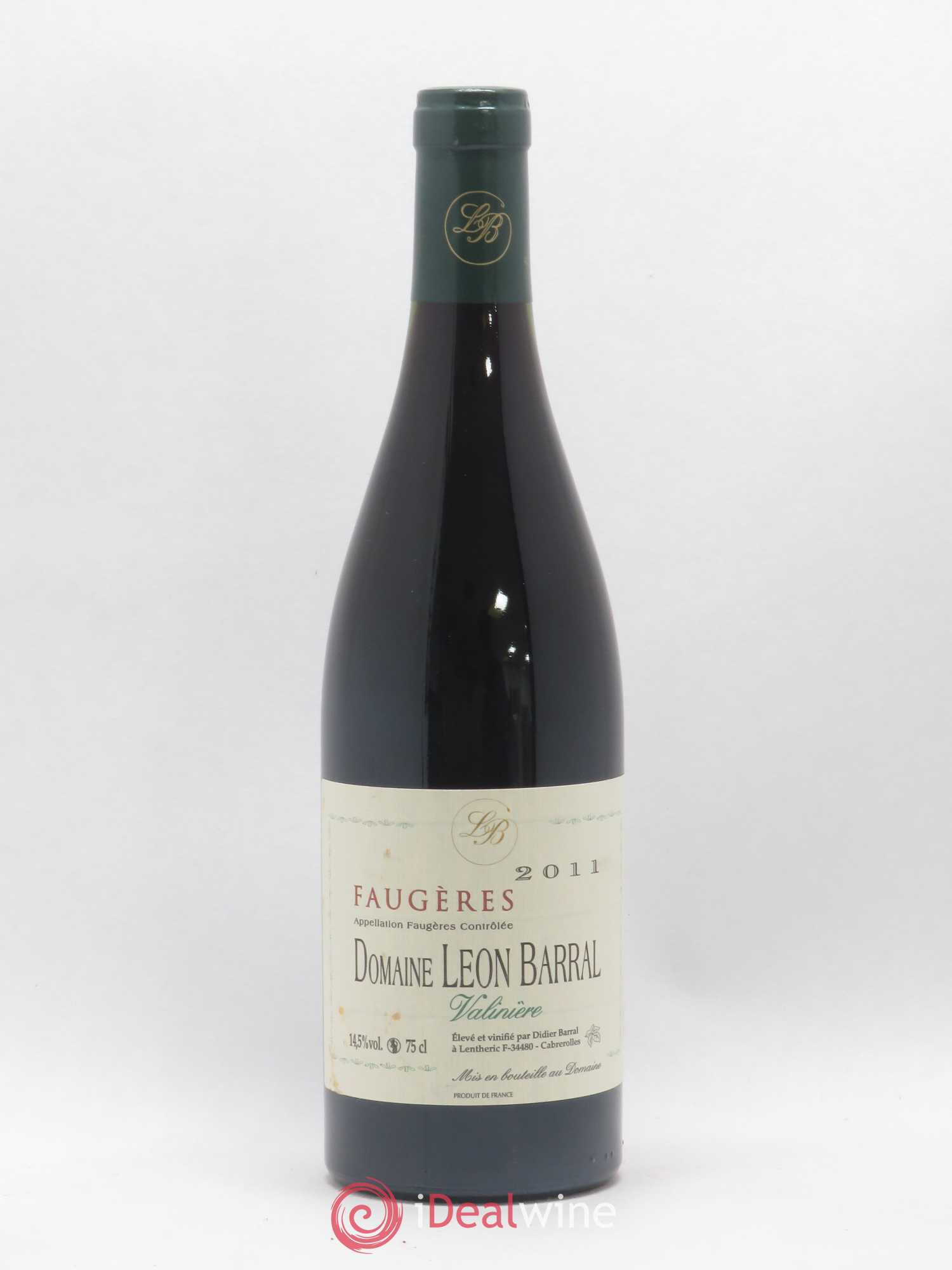 Faugères Valinière Domaine Léon Barral (sans prix de réserve) 2011 - Lot de 1 bouteille - 0