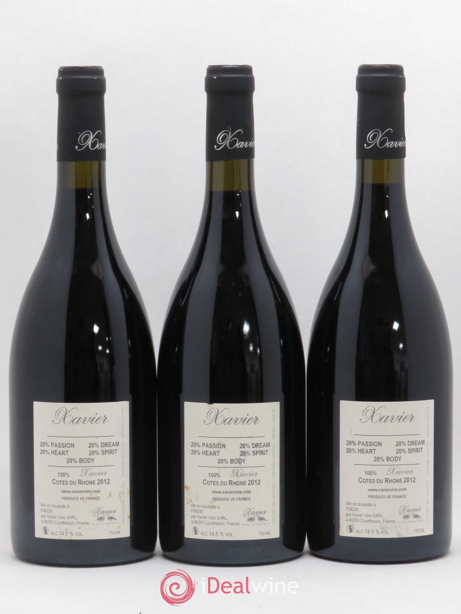 Côtes-du-Rhône 100 % Xavier Vignon (no reserve) 2012 - Lot of 6 bottles - 4