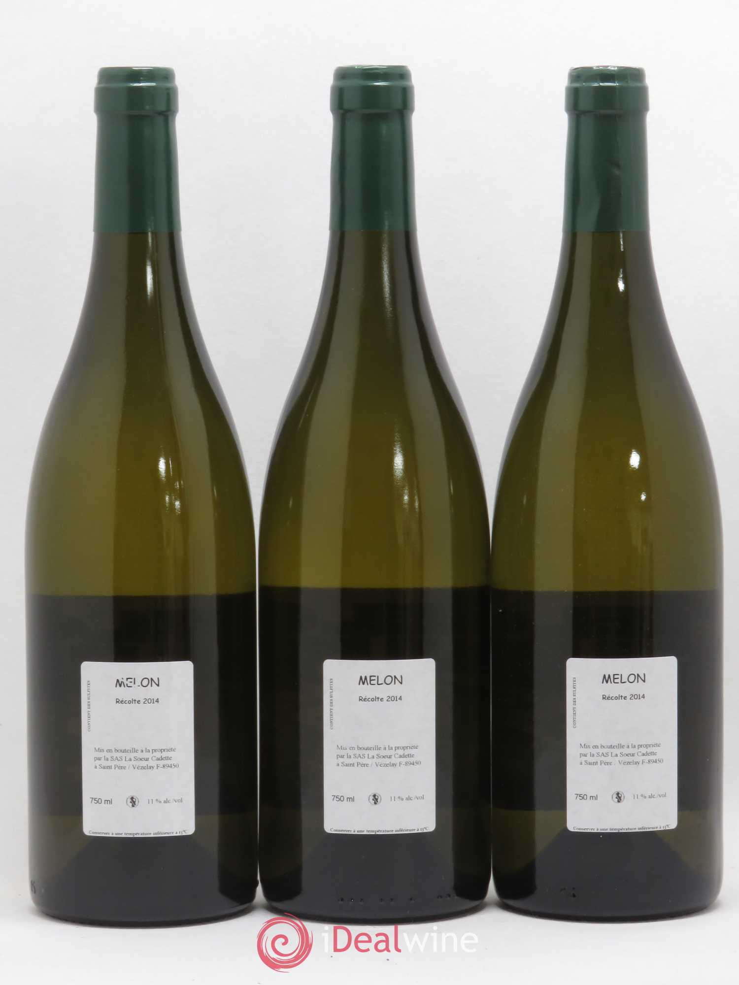 Vin de France Melon La Soeur Cadette (sans prix de réserve) 2014 - Lot de 3 bouteilles - 1