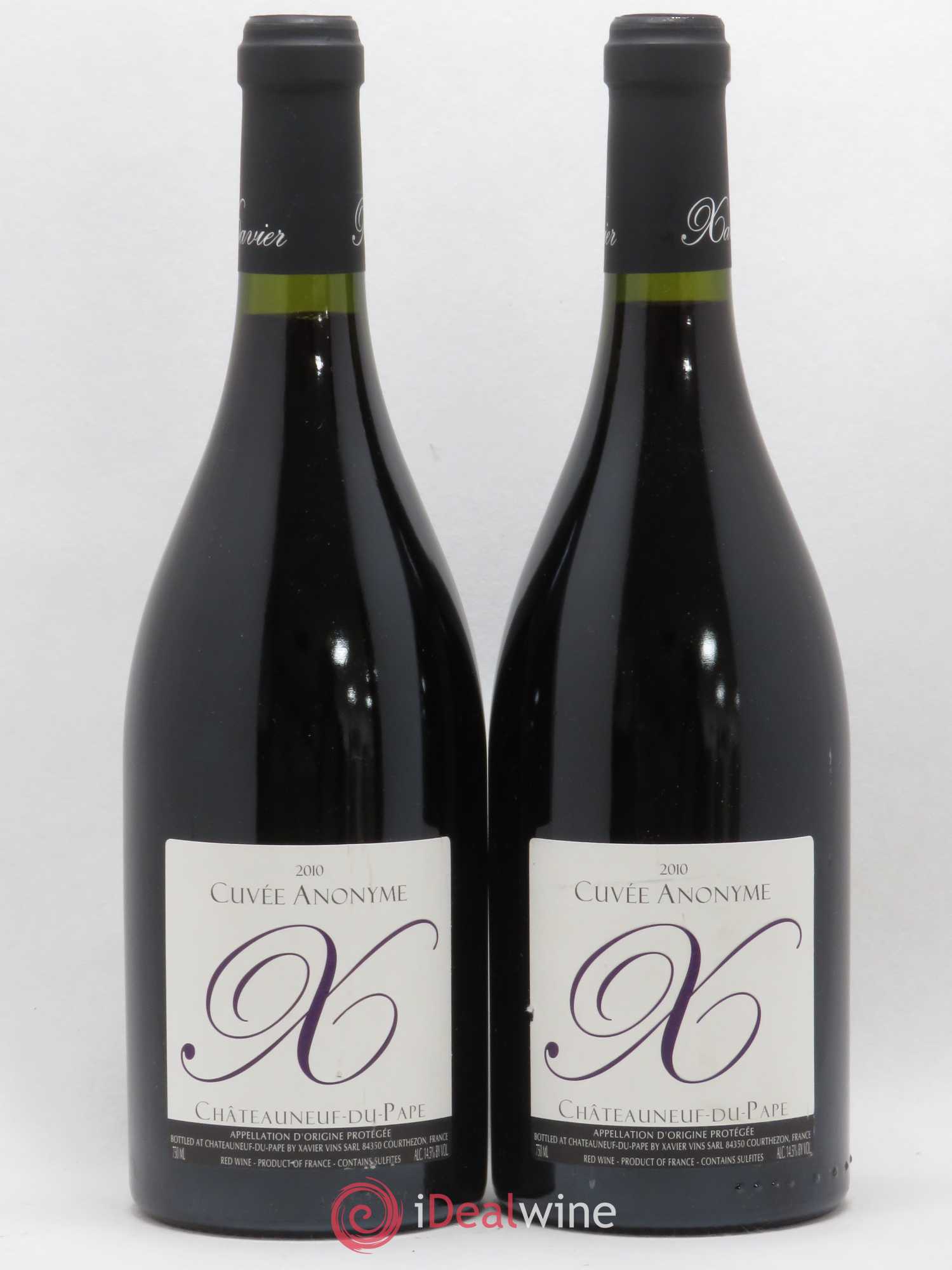 Châteauneuf-du-Pape Anonyme Xavier Vignon (sans prix de réserve) 2010 - Posten von 2 Flaschen - 0