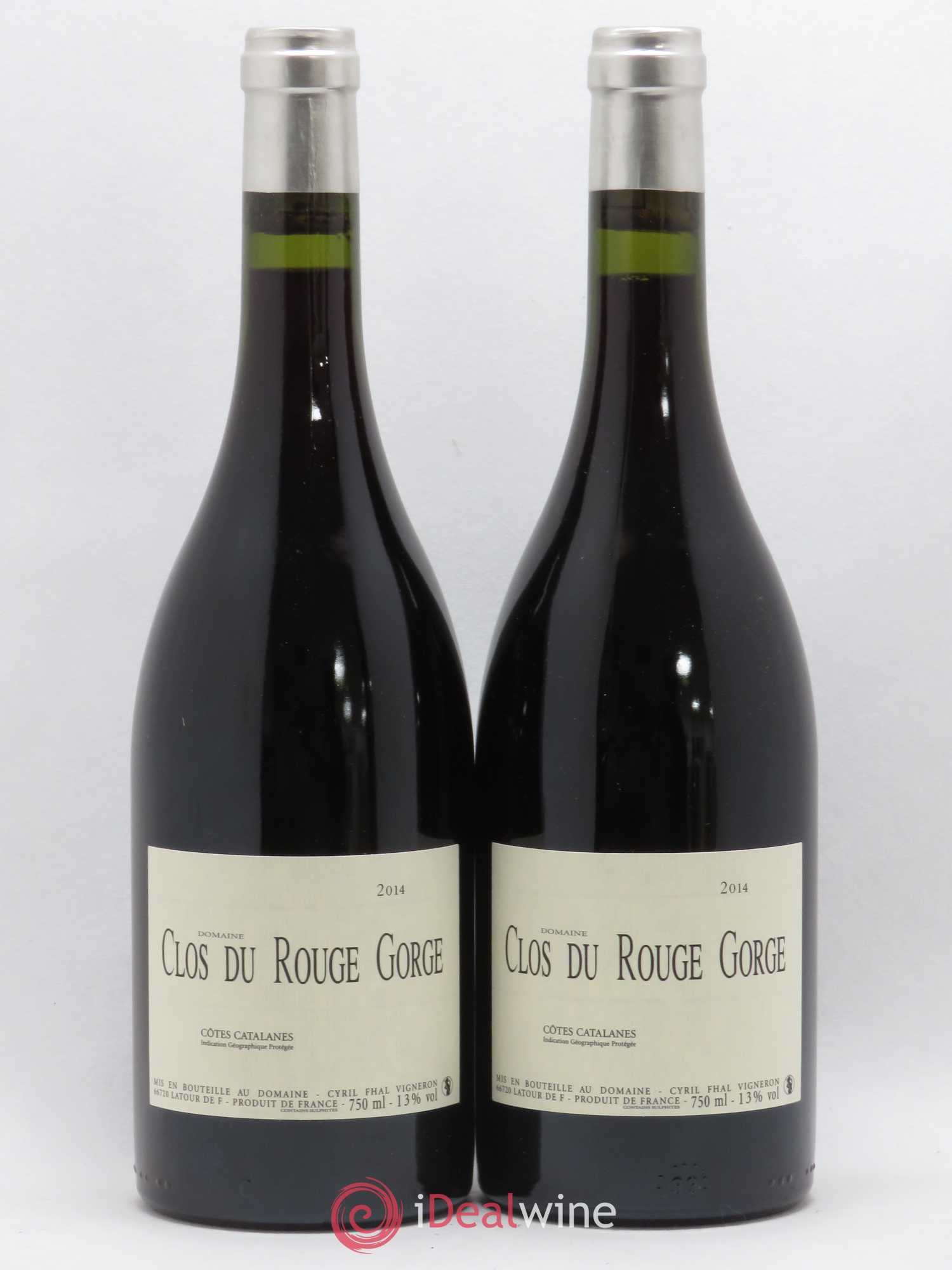 Côtes Catalanes Clos du Rouge Gorge Cyril Fhal (sans prix de réserve) 2014 - Lot de 2 bouteilles - 0
