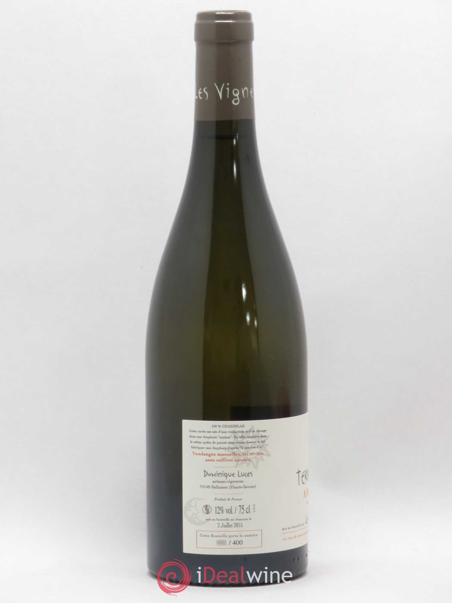 Vin des Allobroges Terroir du Léman Amphore Les Vignes de Paradis (sans prix de réserve) 2014 - Posten von 1 Flasche - 1