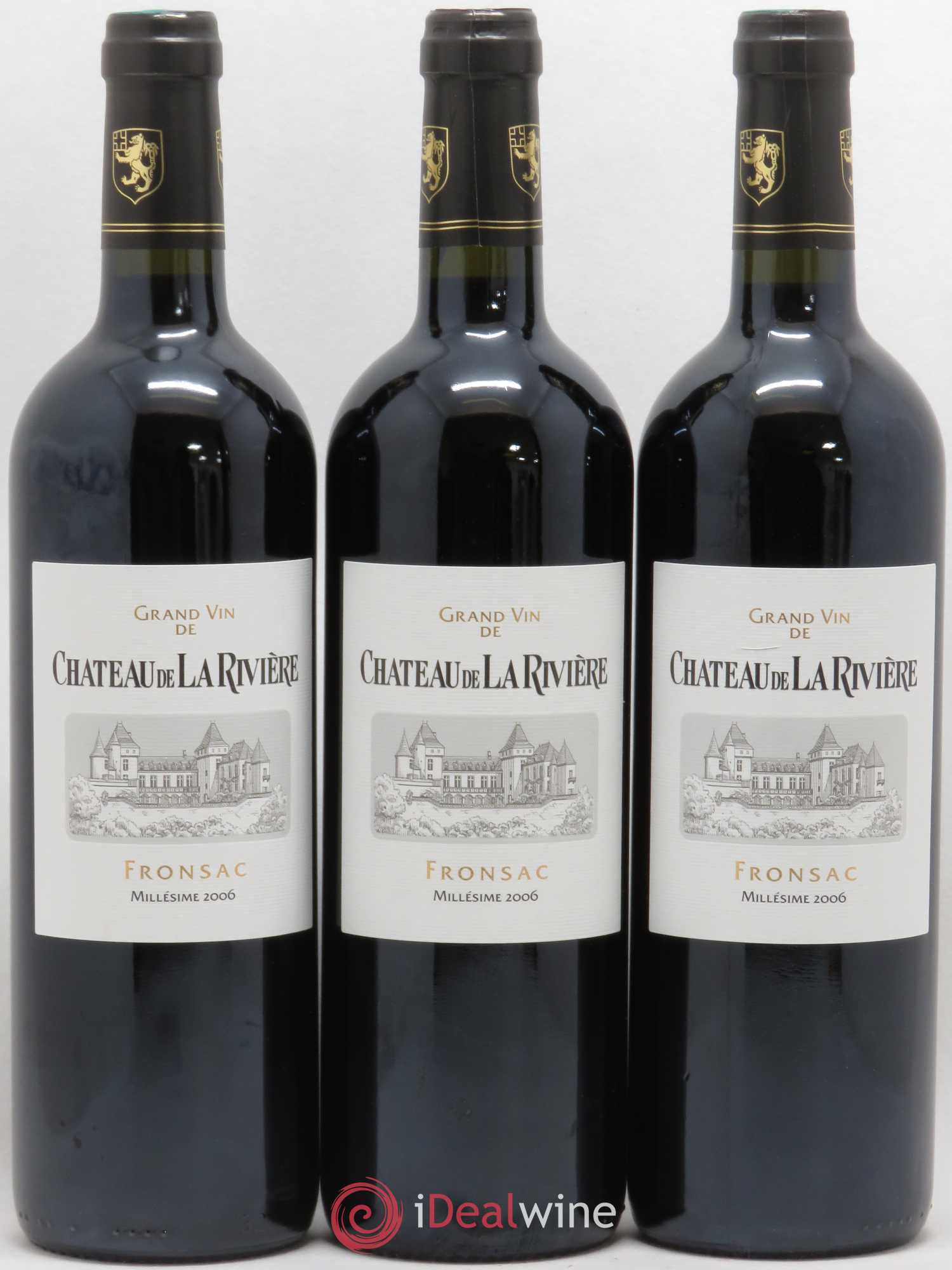 Château de La Rivière (sans prix de réserve) 2006 - Lot de 6 bouteilles - 1