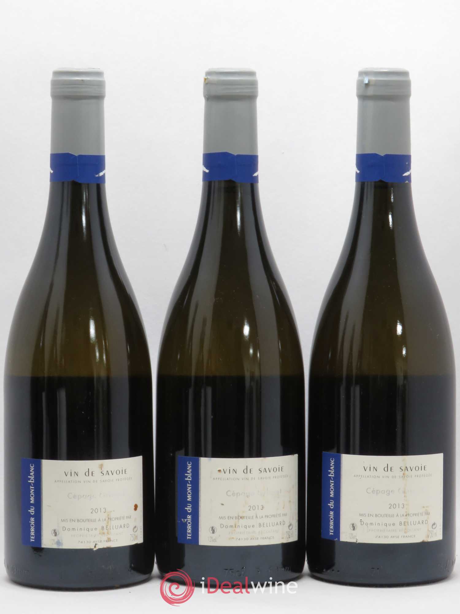 Vin de Savoie 100% Pur jus Gringet Domaine Belluard (sans prix de réserve) 2013 - Posten von 3 Flaschen - 1