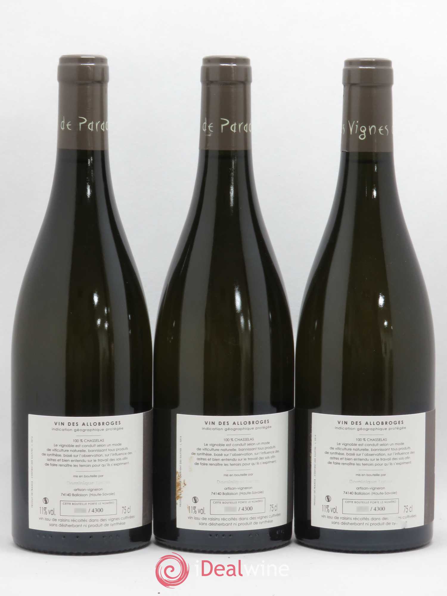 Vin des Allobroges C de Marrin Les Vignes de Paradis (sans prix de réserve) 2013 - Lot de 3 bouteilles - 1