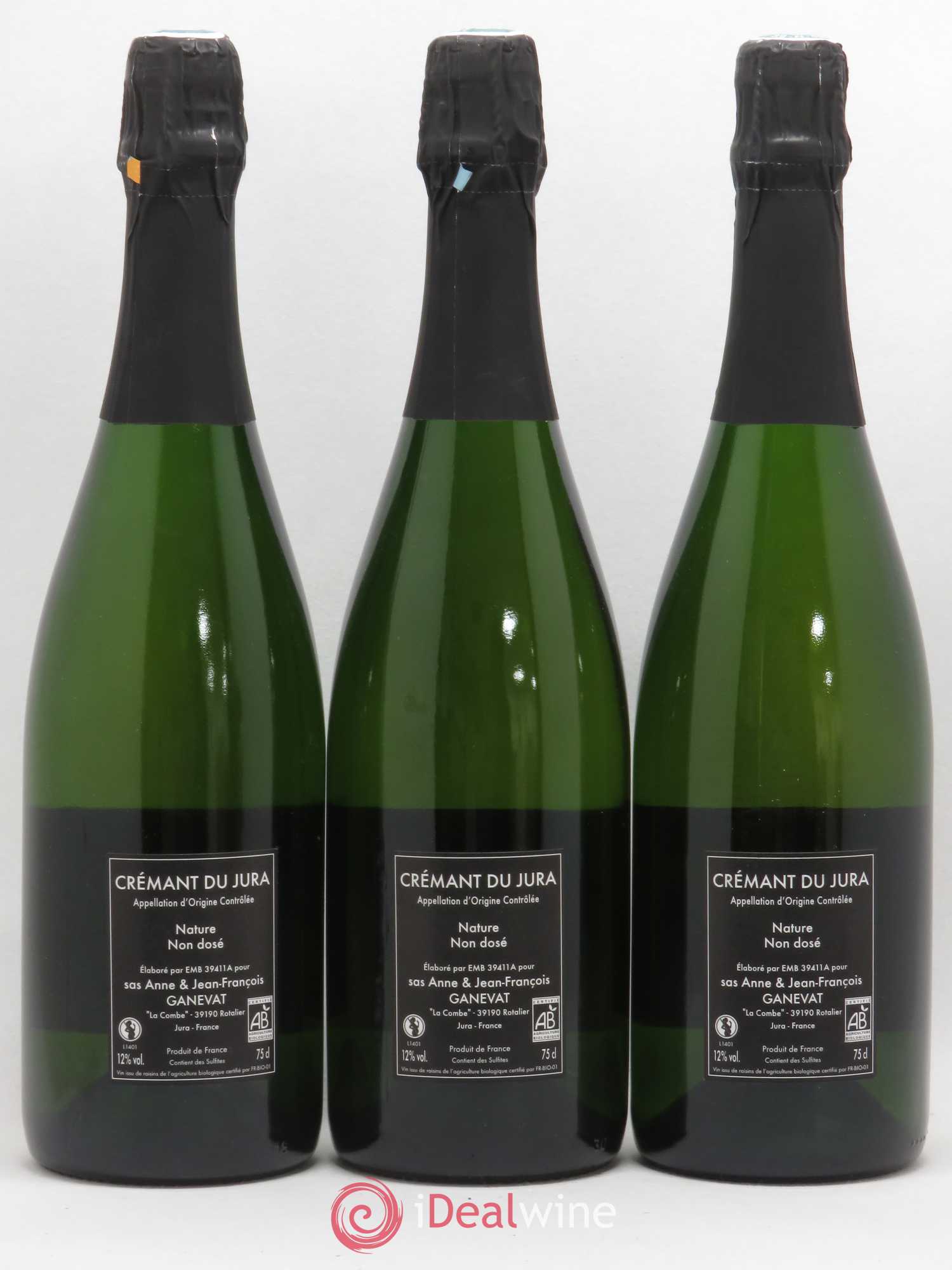 Crémant du Jura Jean-François Ganevat (Domaine) La Combe Rotalier  (no reserve) - Lot of 3 bottles - 1
