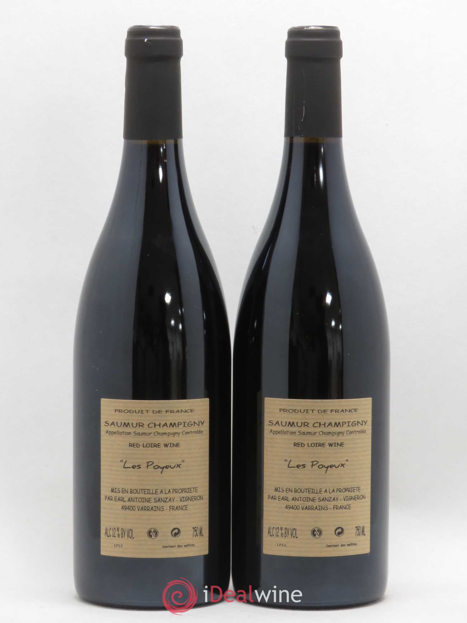 Saumur-Champigny Les Poyeux Antoine Sanzay (sans prix de réserve) 2013 - Lot de 2 bouteilles - 1