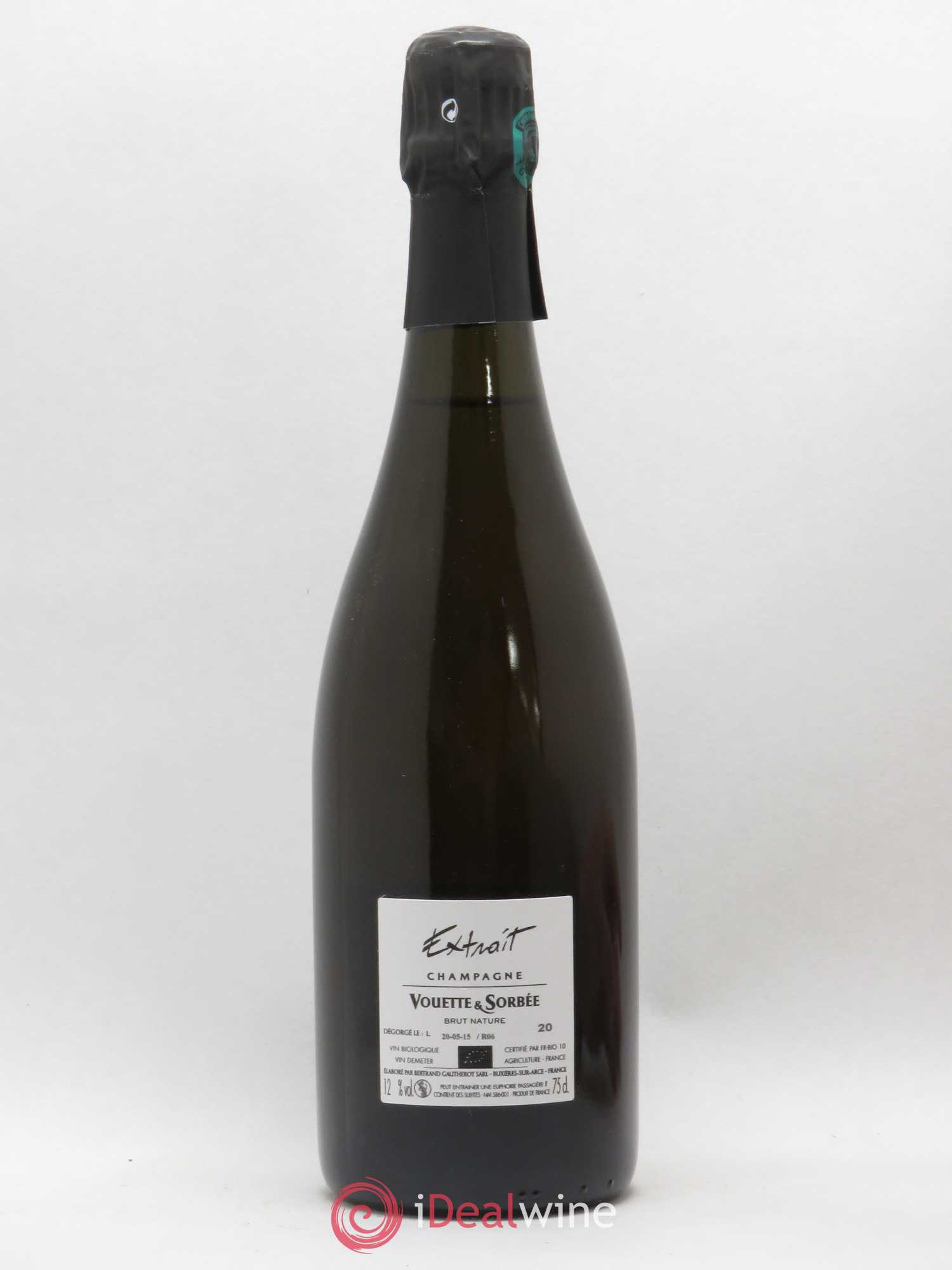 Champagne Extrait R6 Vouette et Sorbée Brut Nature (sans prix de réserve) 2006 - Posten von 1 Flasche - 1