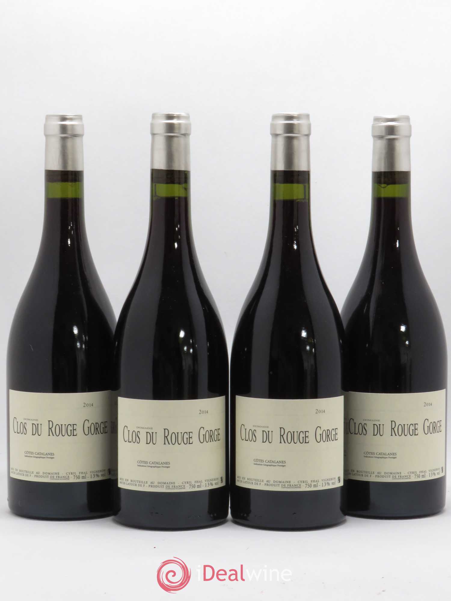 Côtes Catalanes Clos du Rouge Gorge Cyril Fhal (sans prix de réserve) 2014 - Lot de 4 bouteilles - 0